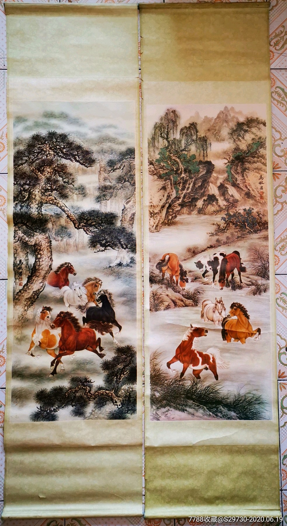 骏马图四条屏_年画/宣传画_金都红藏阁【7788收藏__收藏热线】