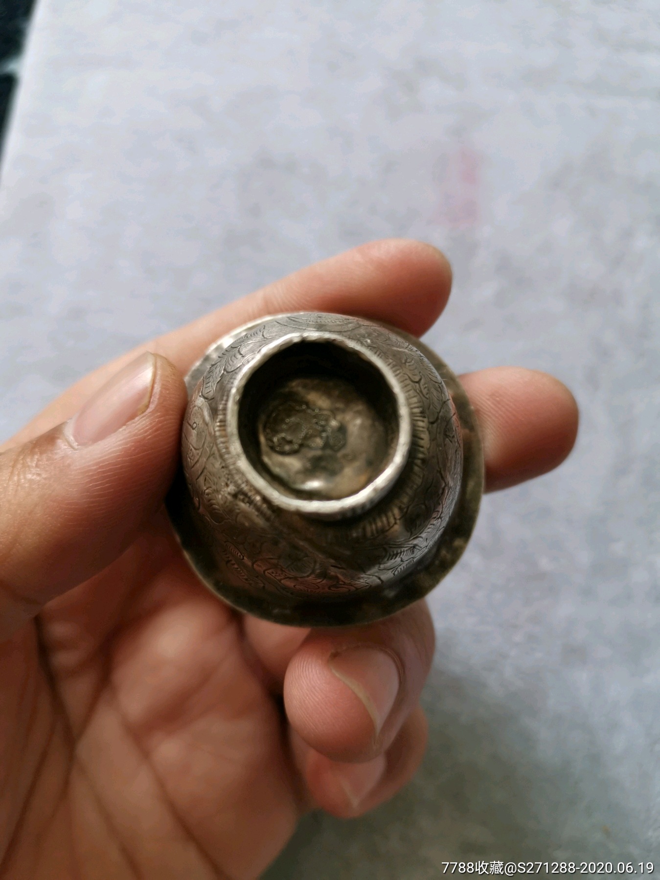 纯银酒杯银器老银器老银酒杯