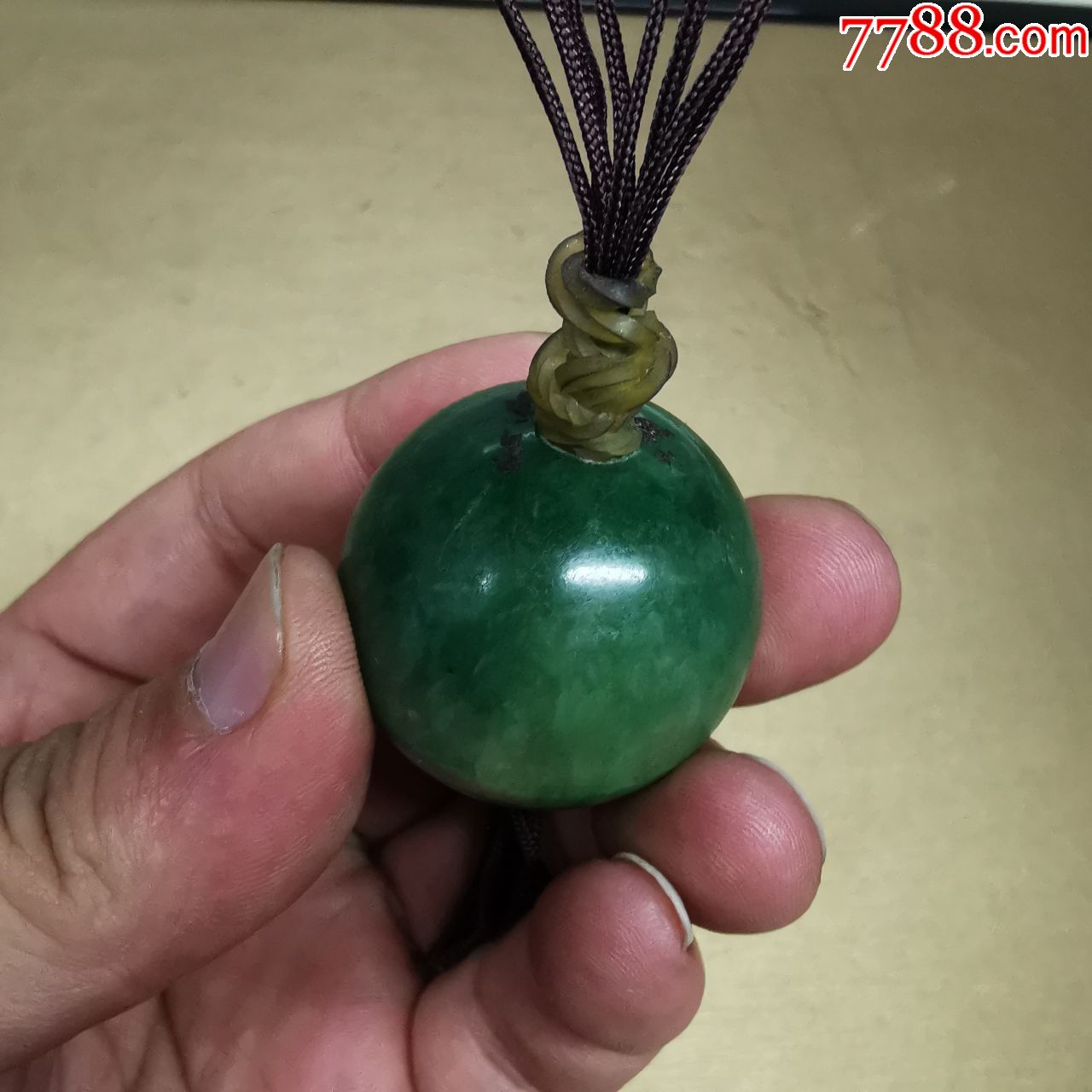 清代翡翠珠子官帽珠