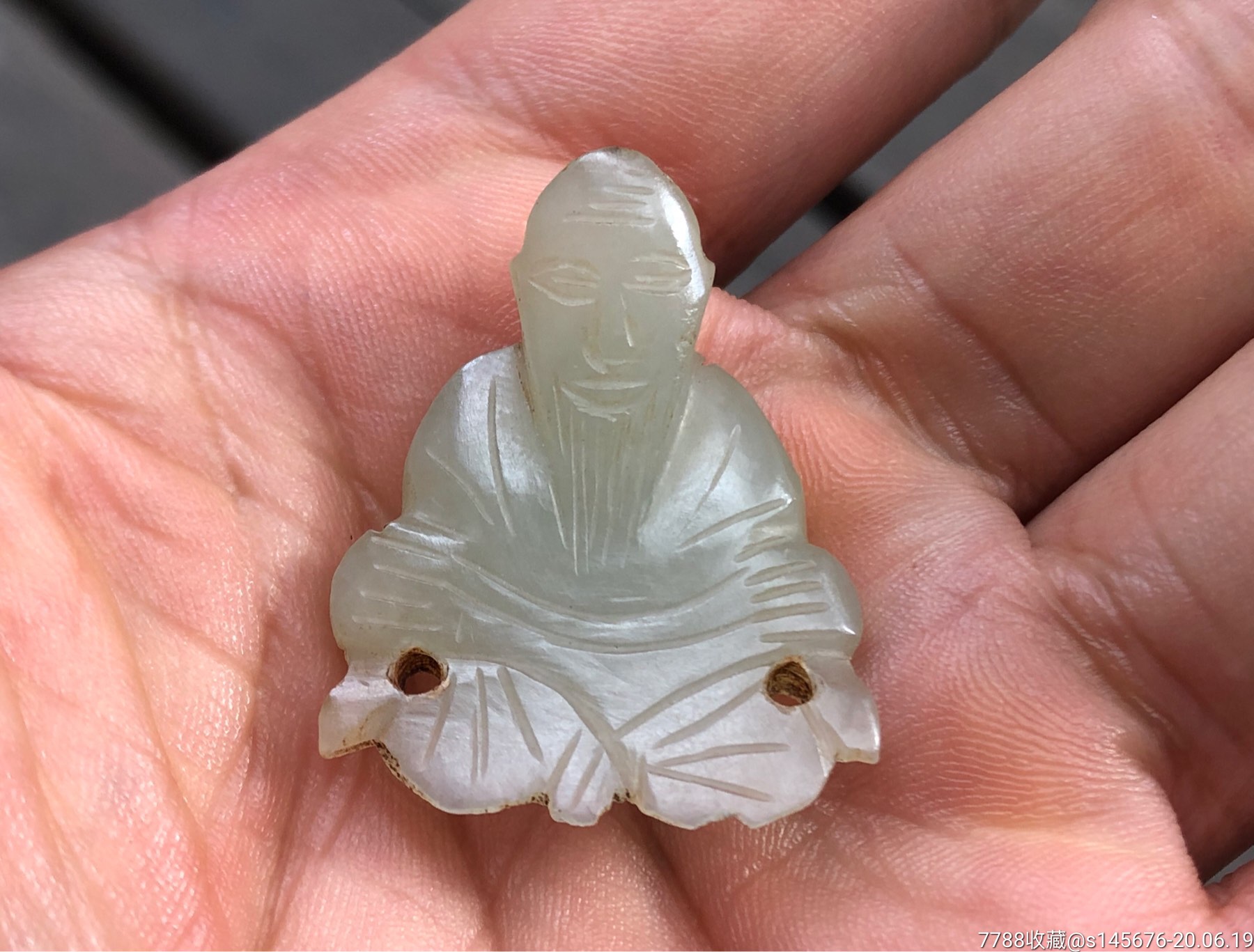 和田玉寿星公帽饰