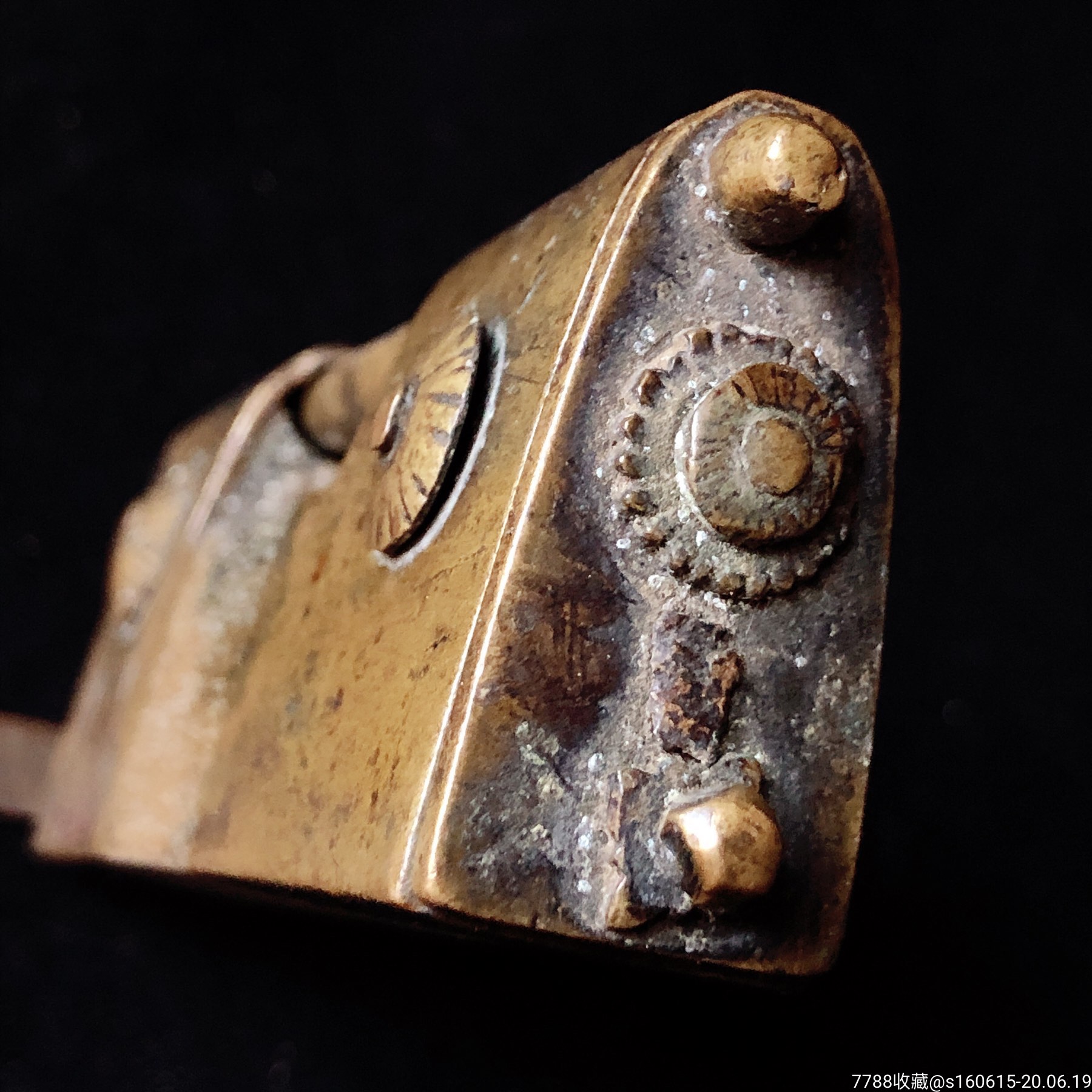 清代机关老铜锁