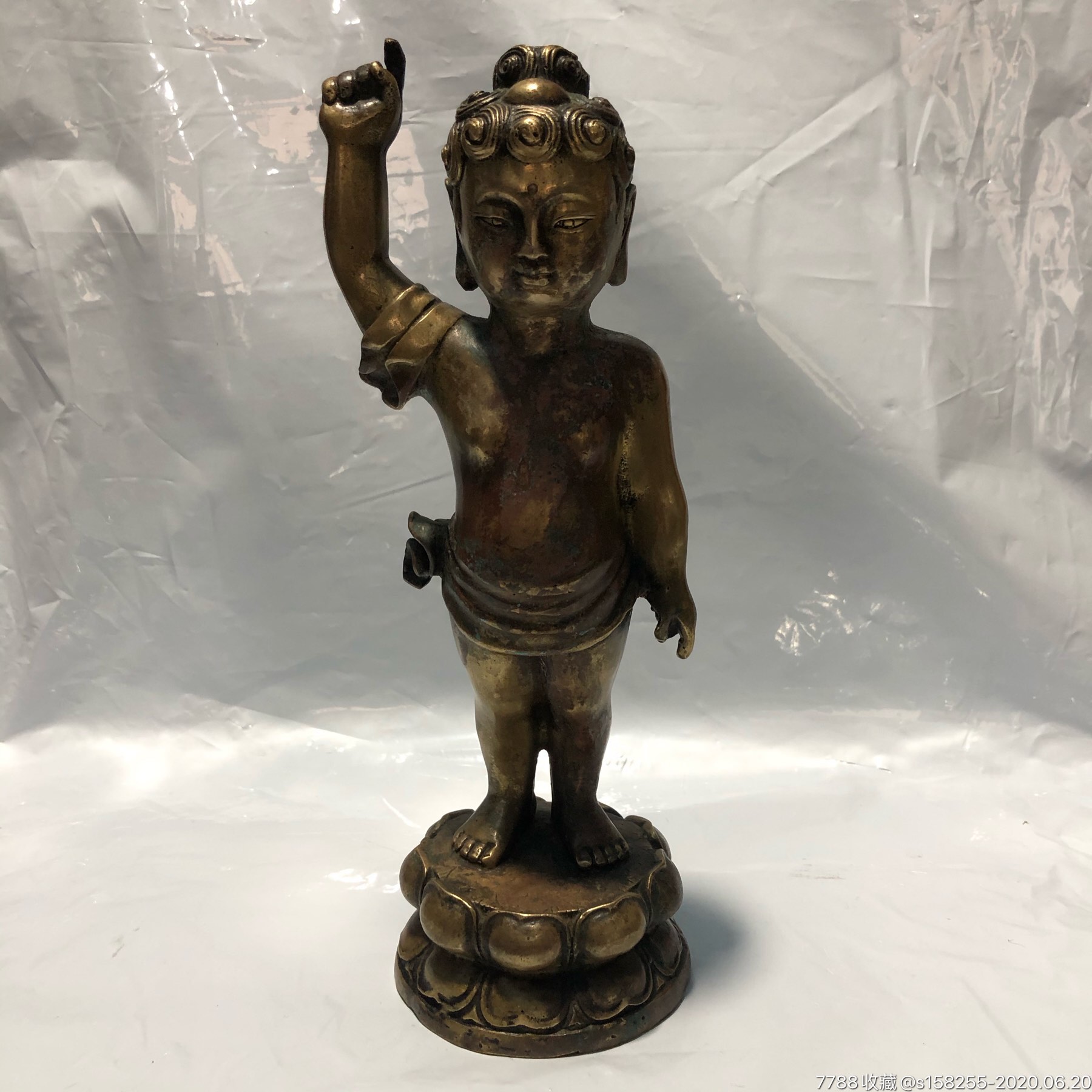 释迦摩尼指天画地铜像_铜像/铜佛像_第1张_7788铜器收藏