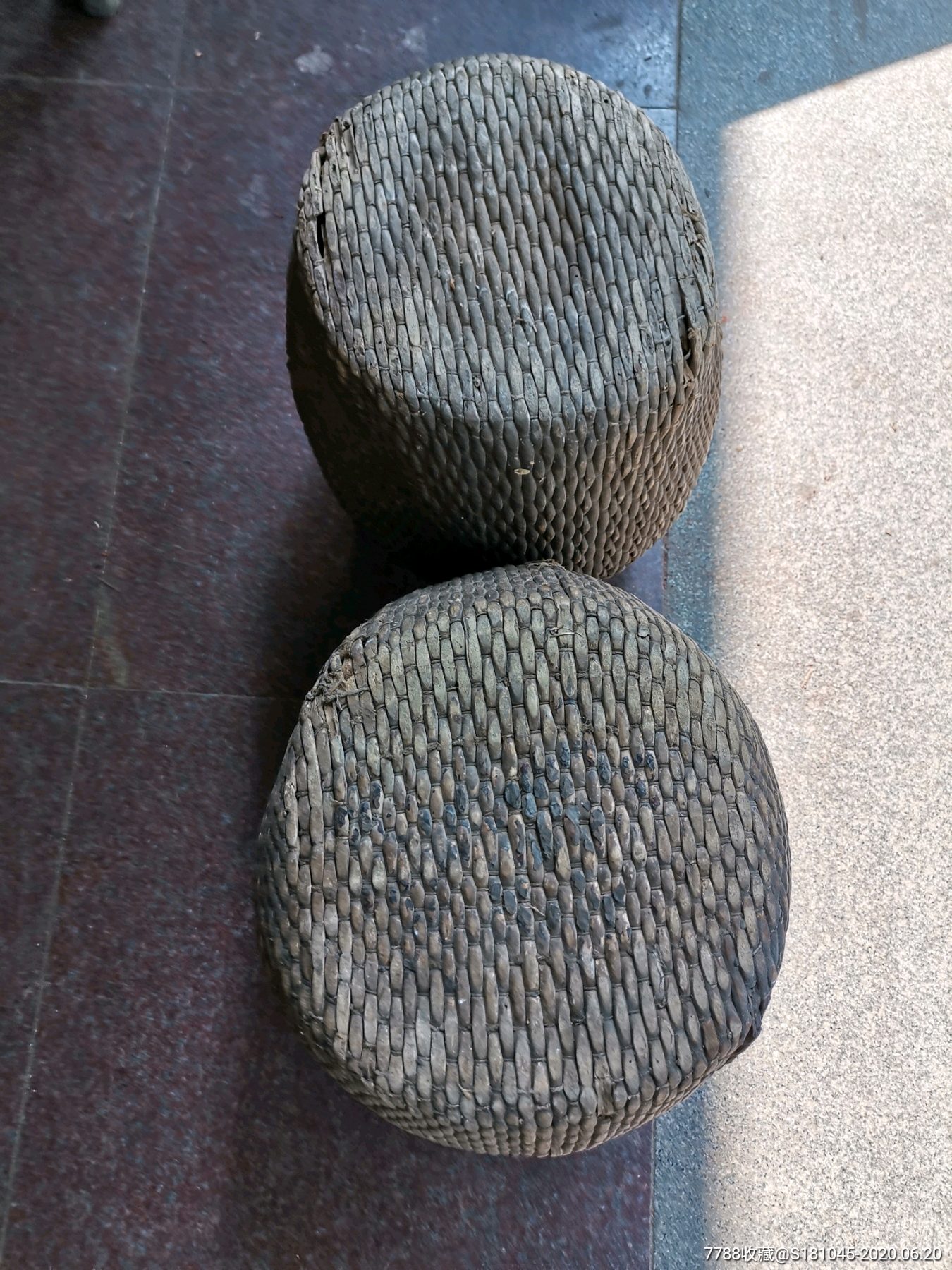 民俗老物件:盛粮食用的升一对