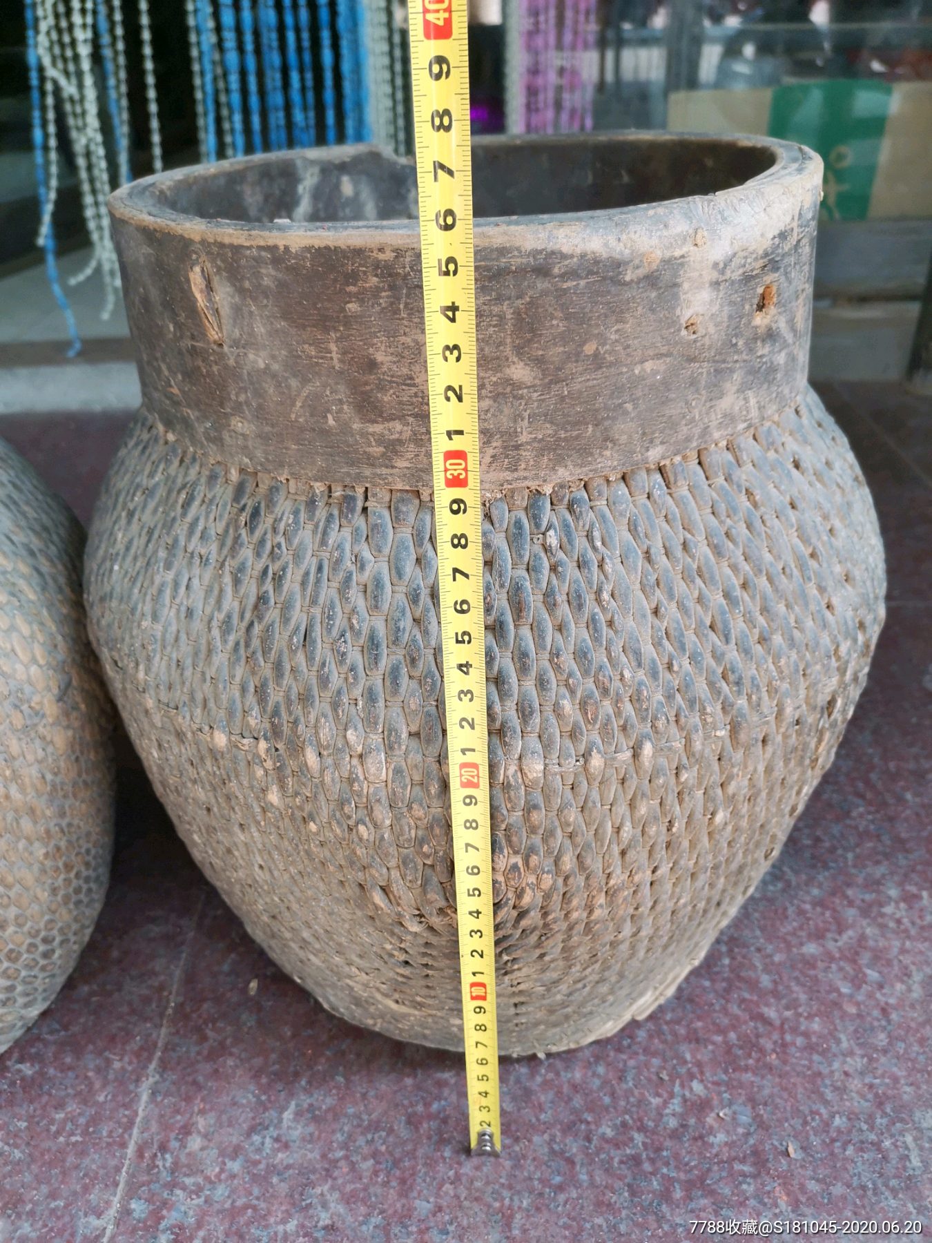 民俗老物件:盛粮食用的升一对