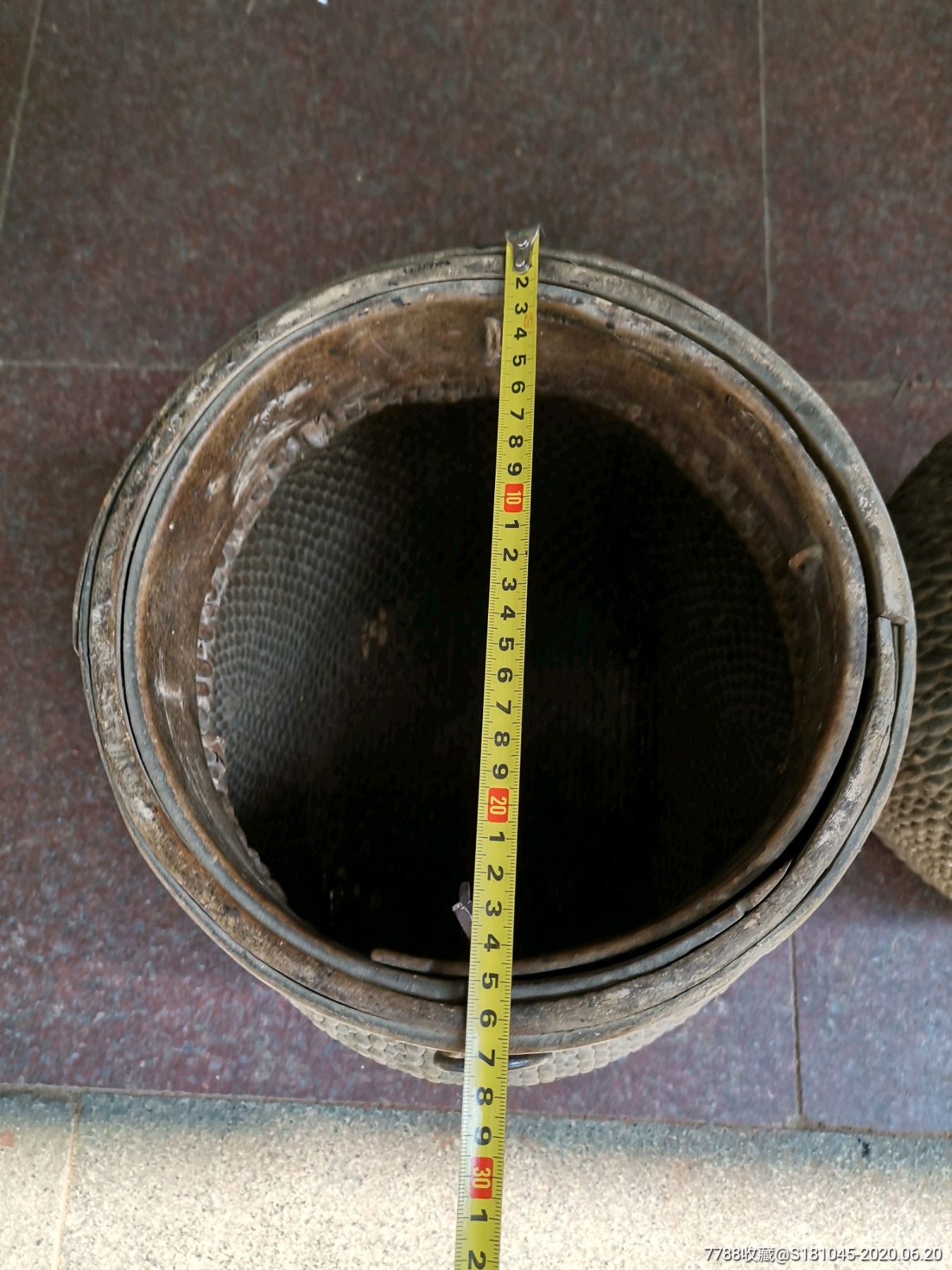 民俗老物件:盛粮食用的升一对