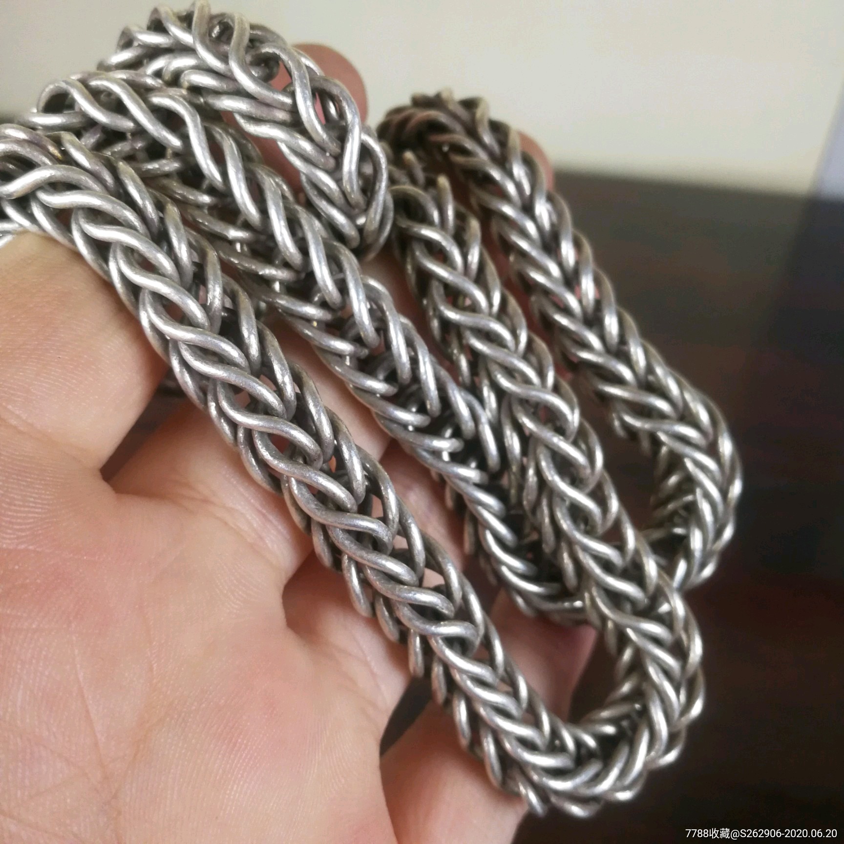 老银链子钝银项链银配饰品银锁链