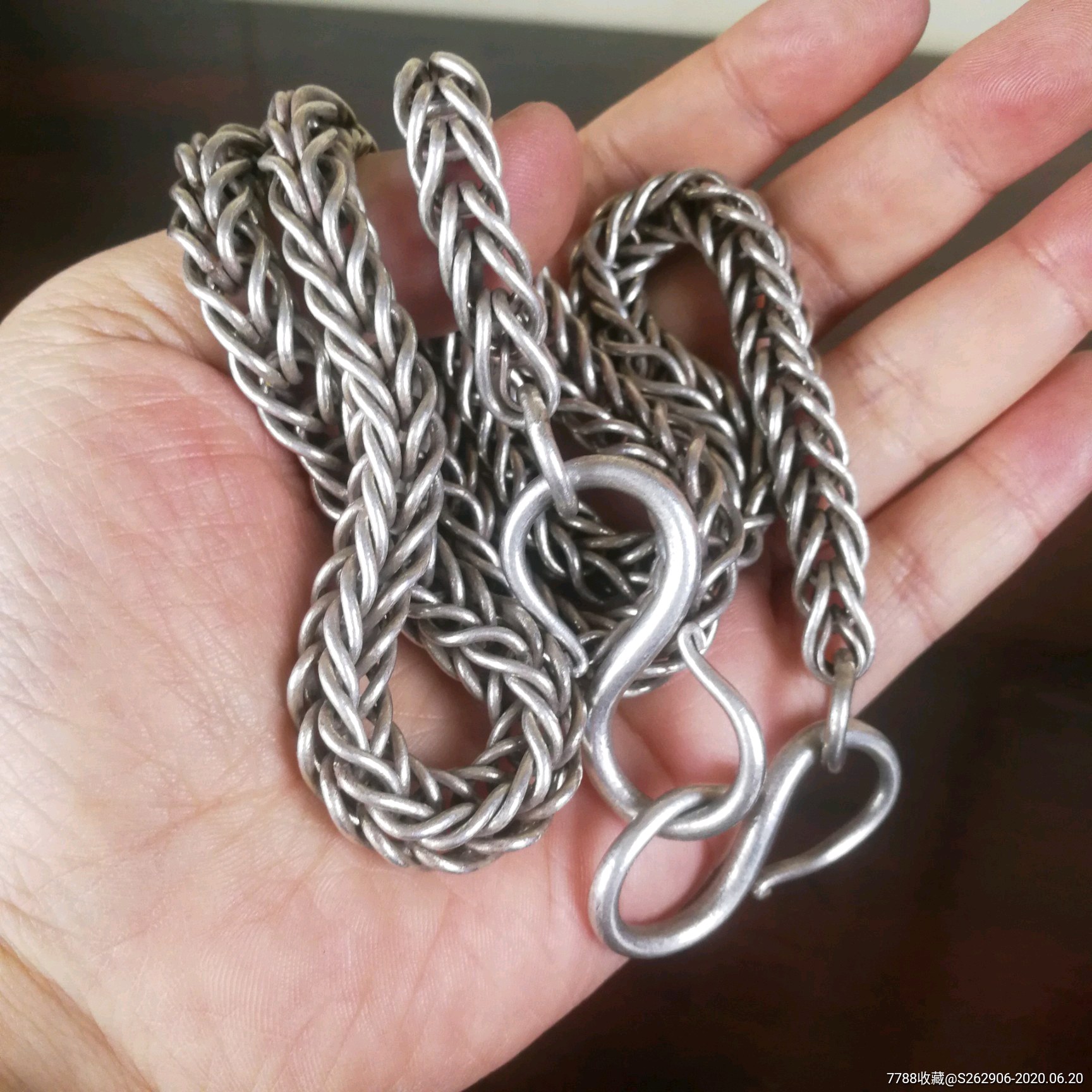 老银链子钝银项链银配饰品银锁链