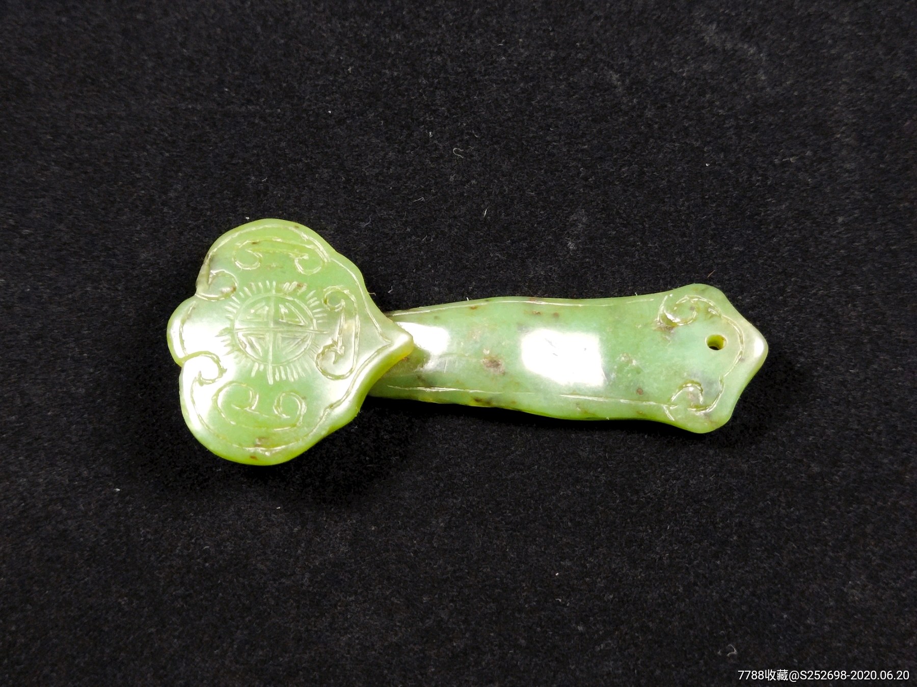 清代和田玉如意新疆和田玉古玉老玉明清玉器包老保真