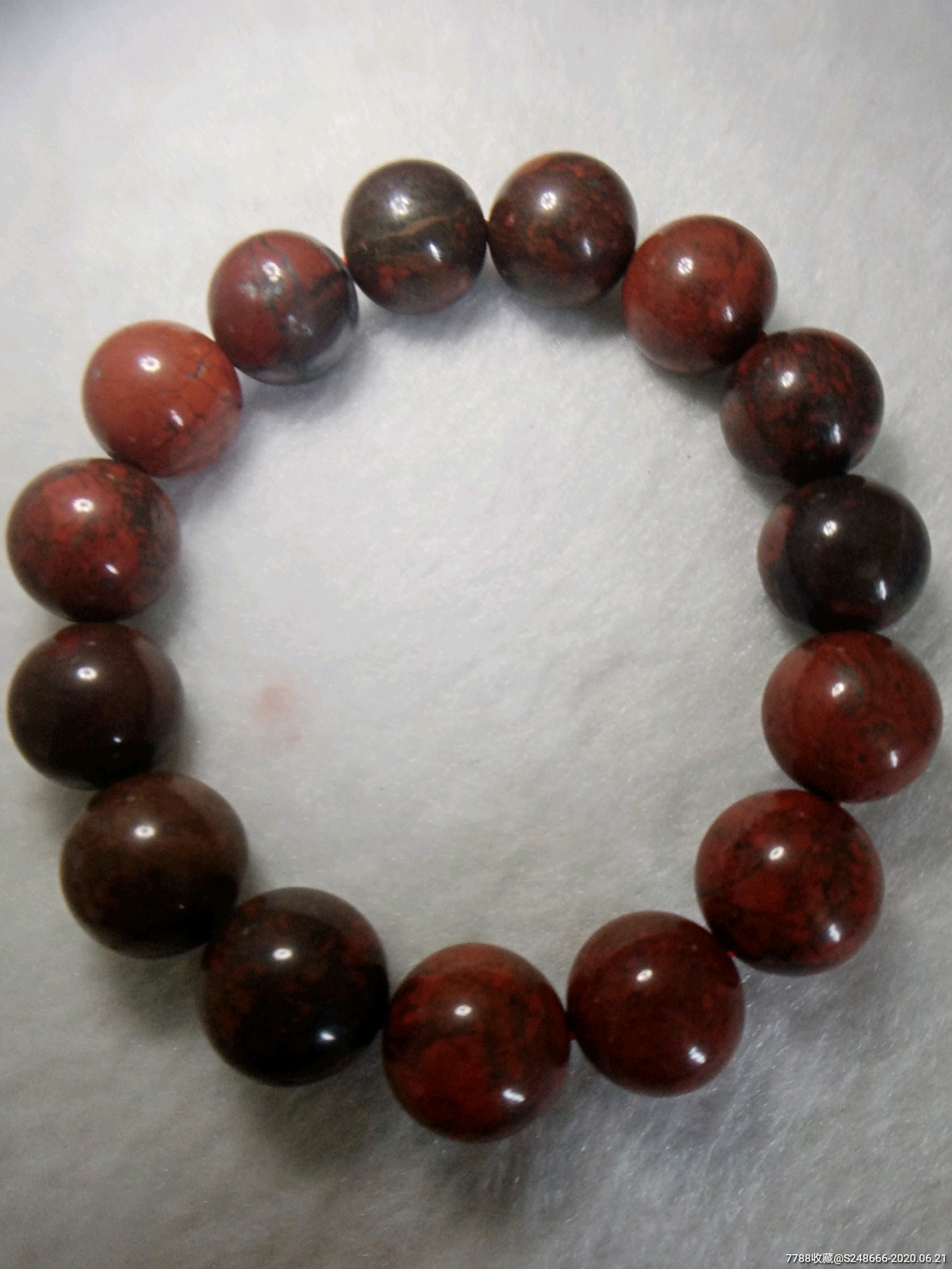 天然鸡血石手串_7788工艺品