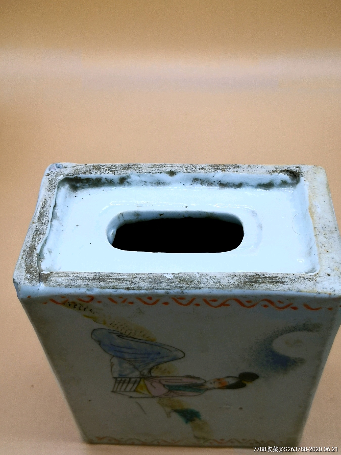 月下美人粉彩脉枕_彩绘瓷/彩瓷【古瓷堂雅集】_第5张_7788瓷器