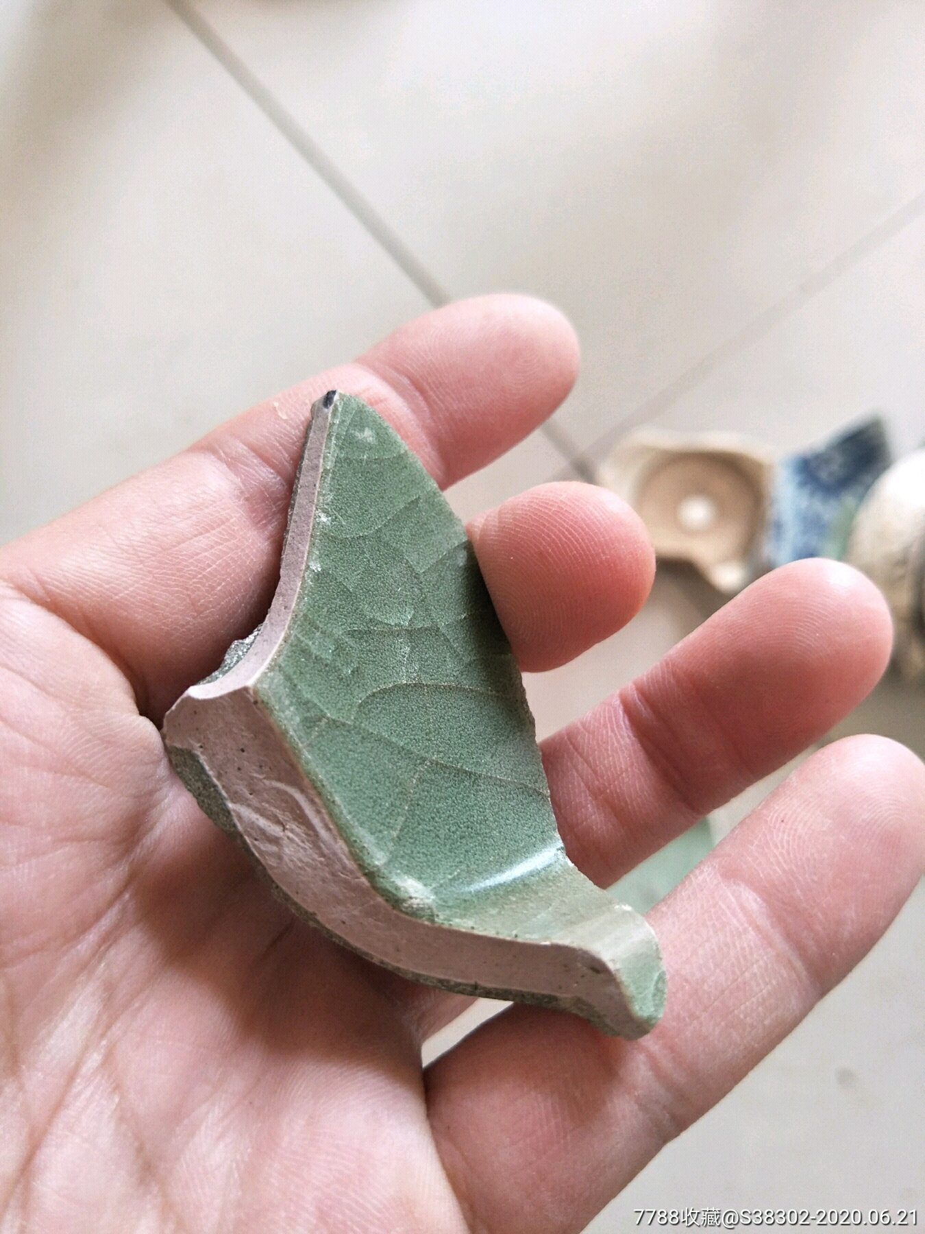 宋元时期古瓷片一枚临清运河古玩店万枚瓷片标本馆