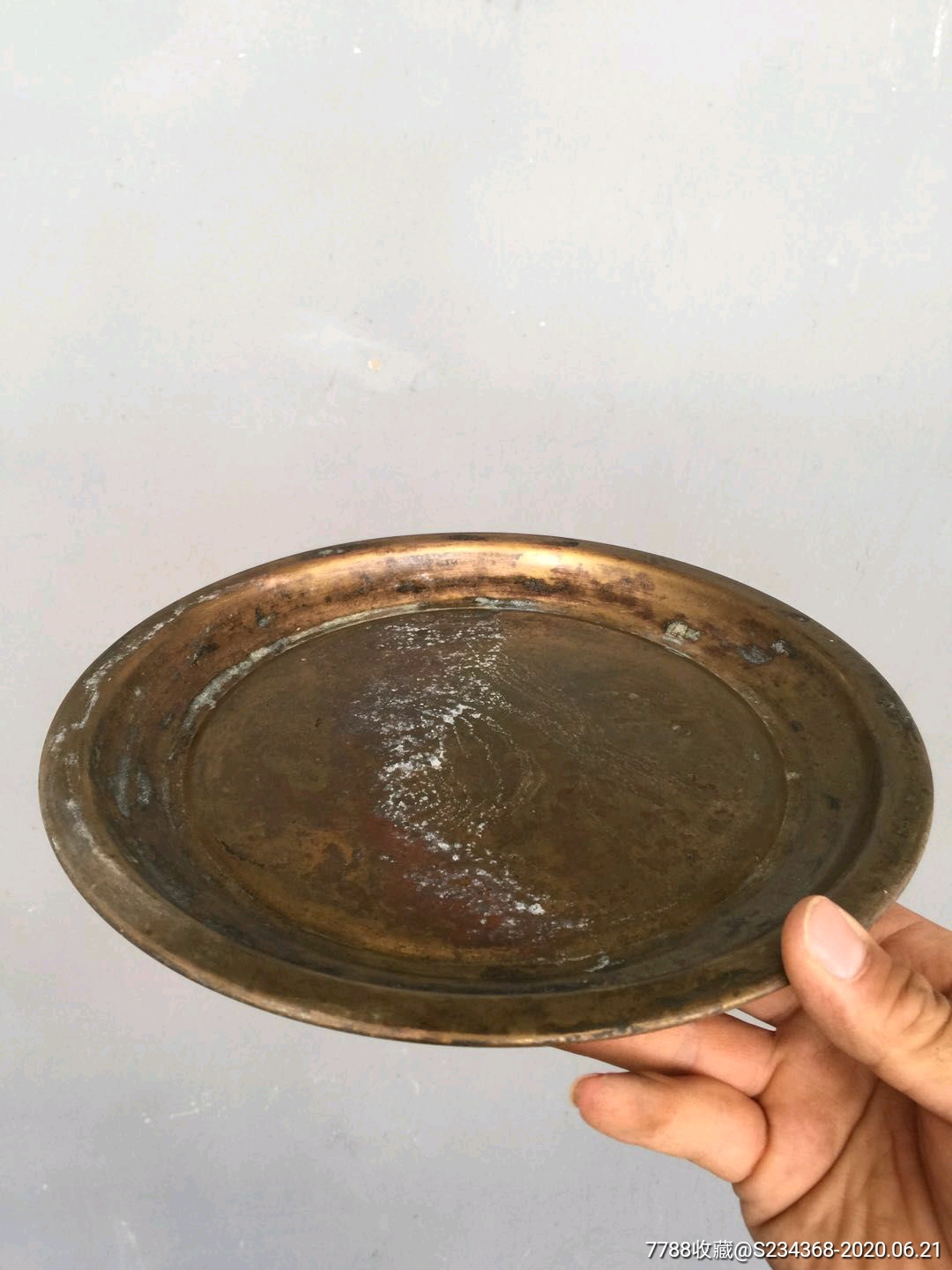 老铜盘老古董民俗老物件老铜器古玩杂项