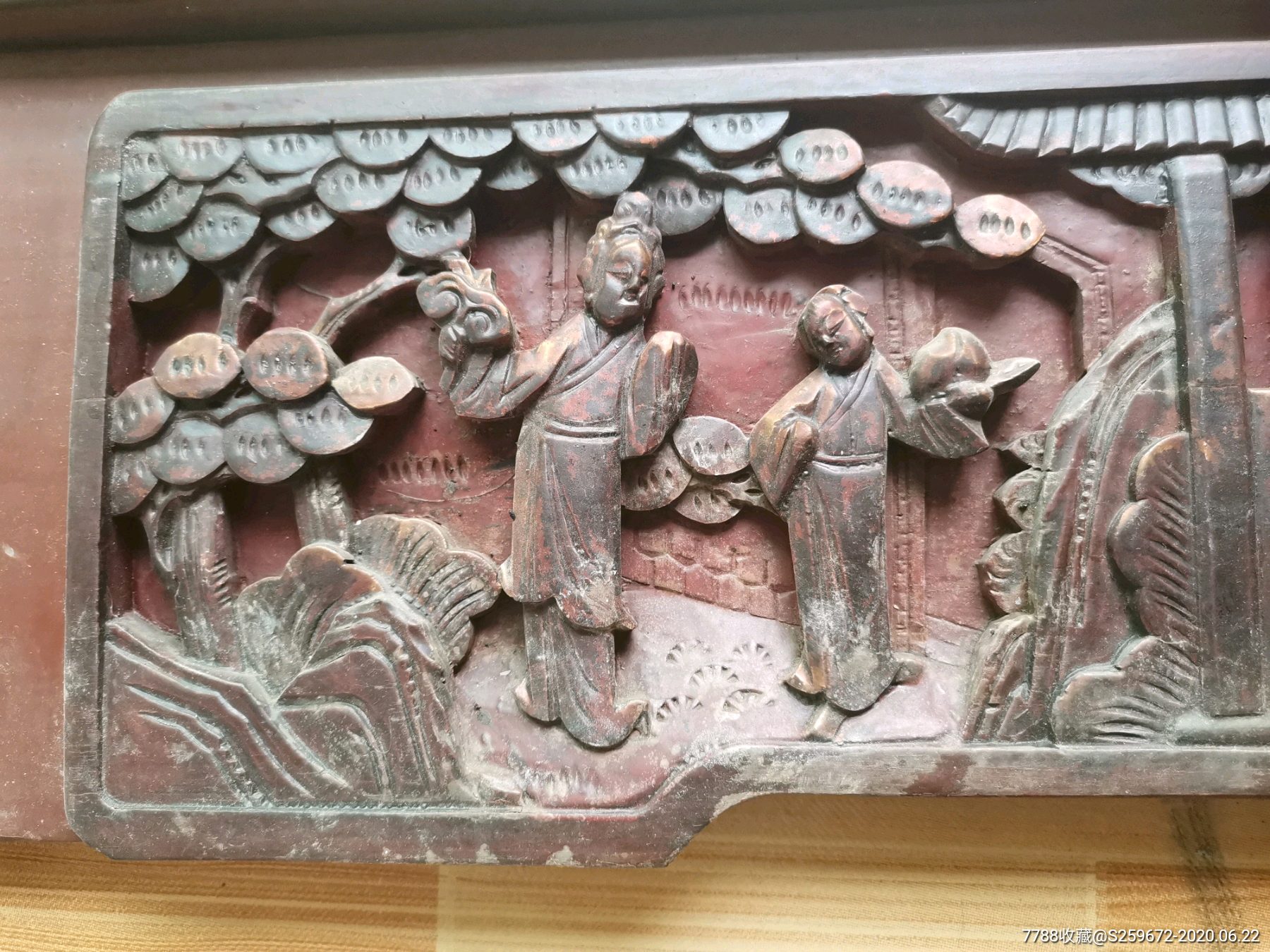 郭子仪拜寿-木雕花板-7788收藏