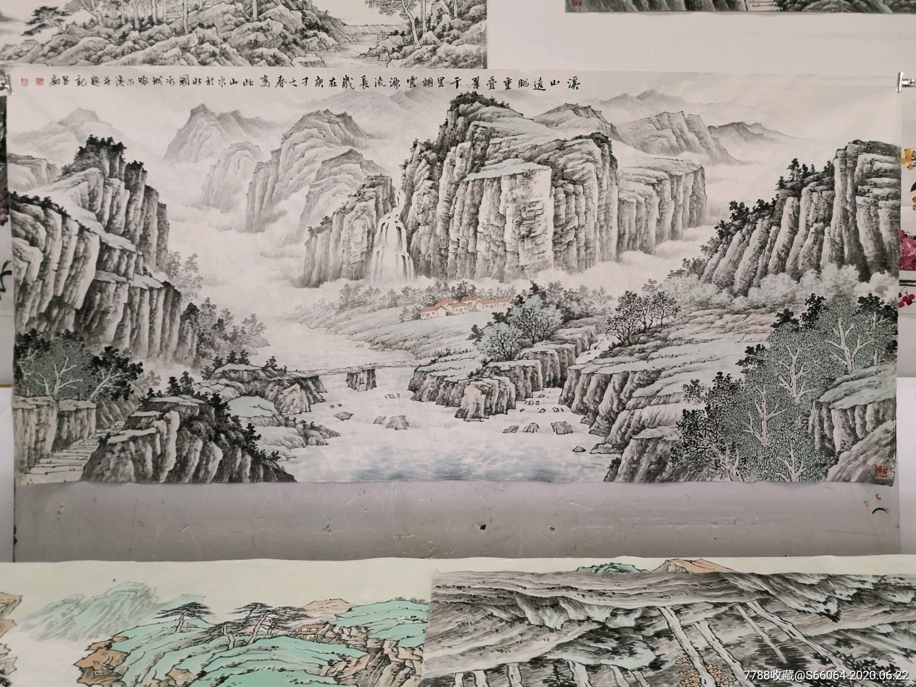 八尺横幅山水画