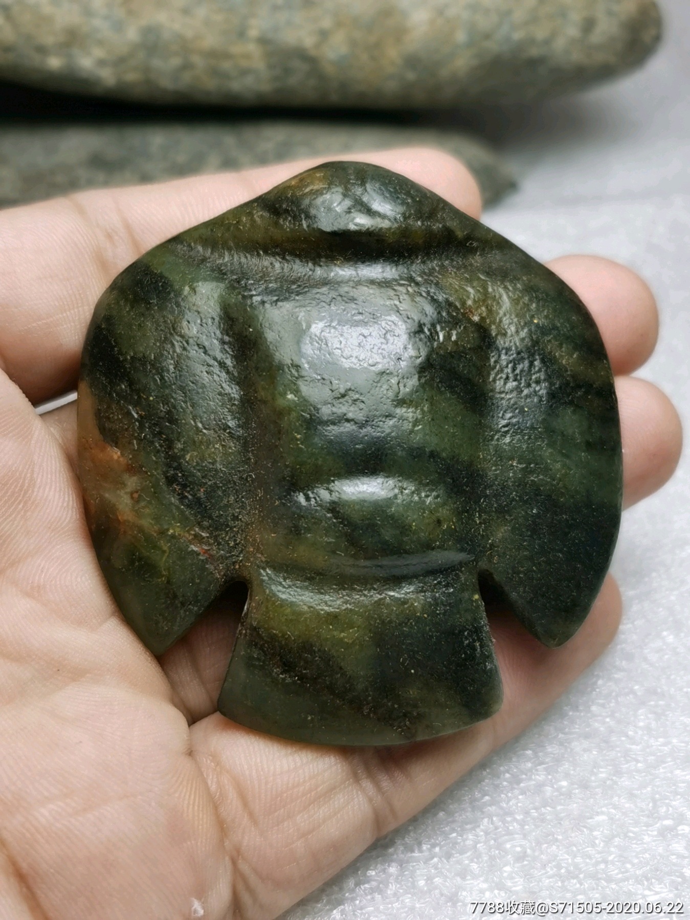 红山文化玉枭,,玉质好,包浆沁色入骨,,,高古玉器红山玉器红山