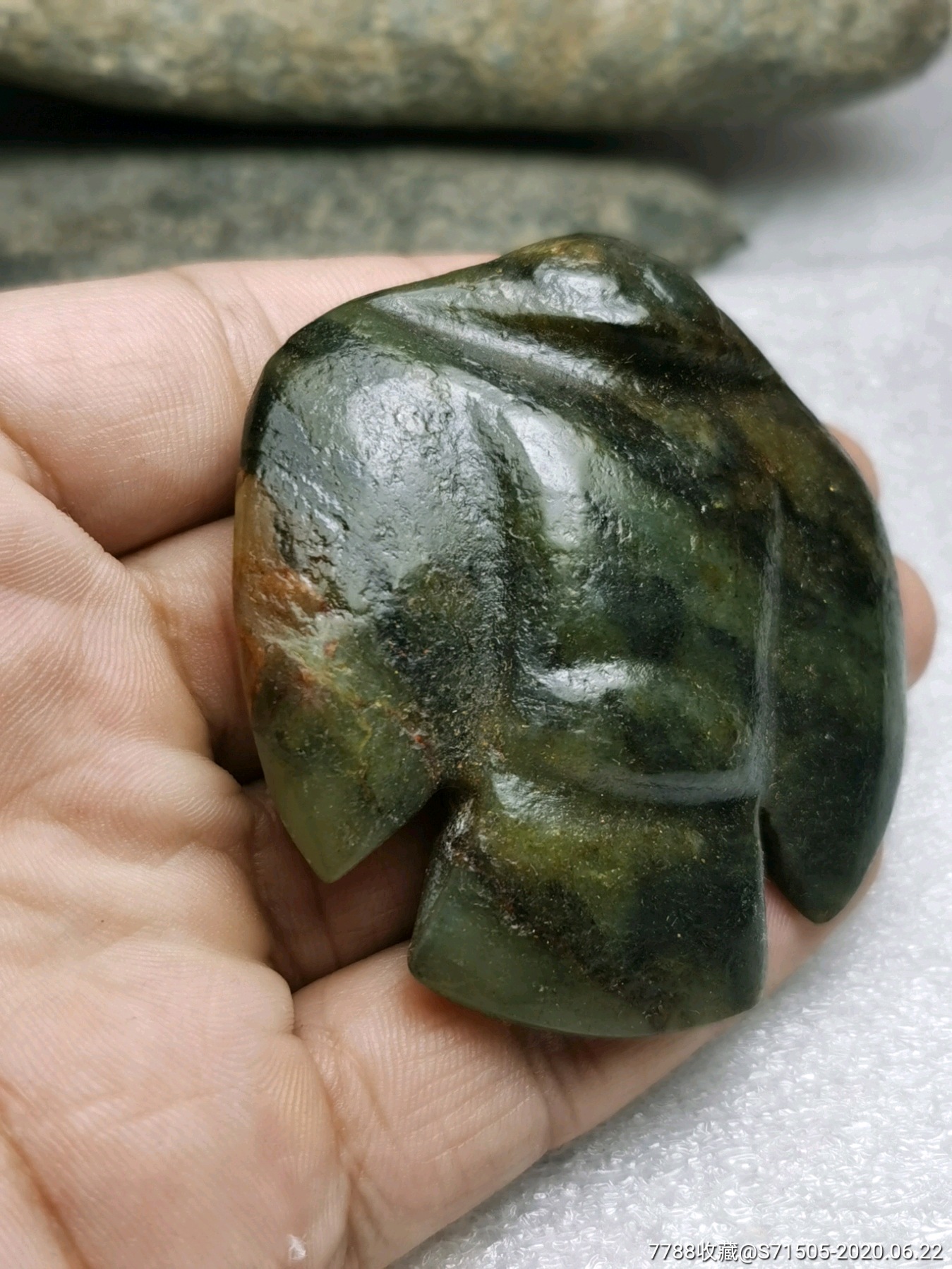 红山文化玉枭,,玉质好,包浆沁色入骨,,,高古玉器红山玉器红山