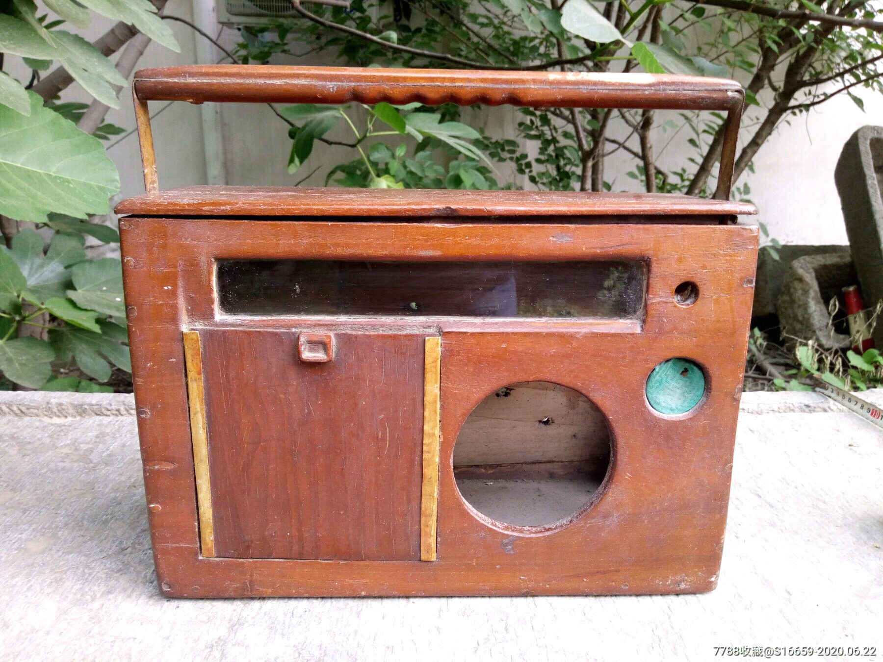 八十年代老录音机木壳手工制作估计装的是日本录音机