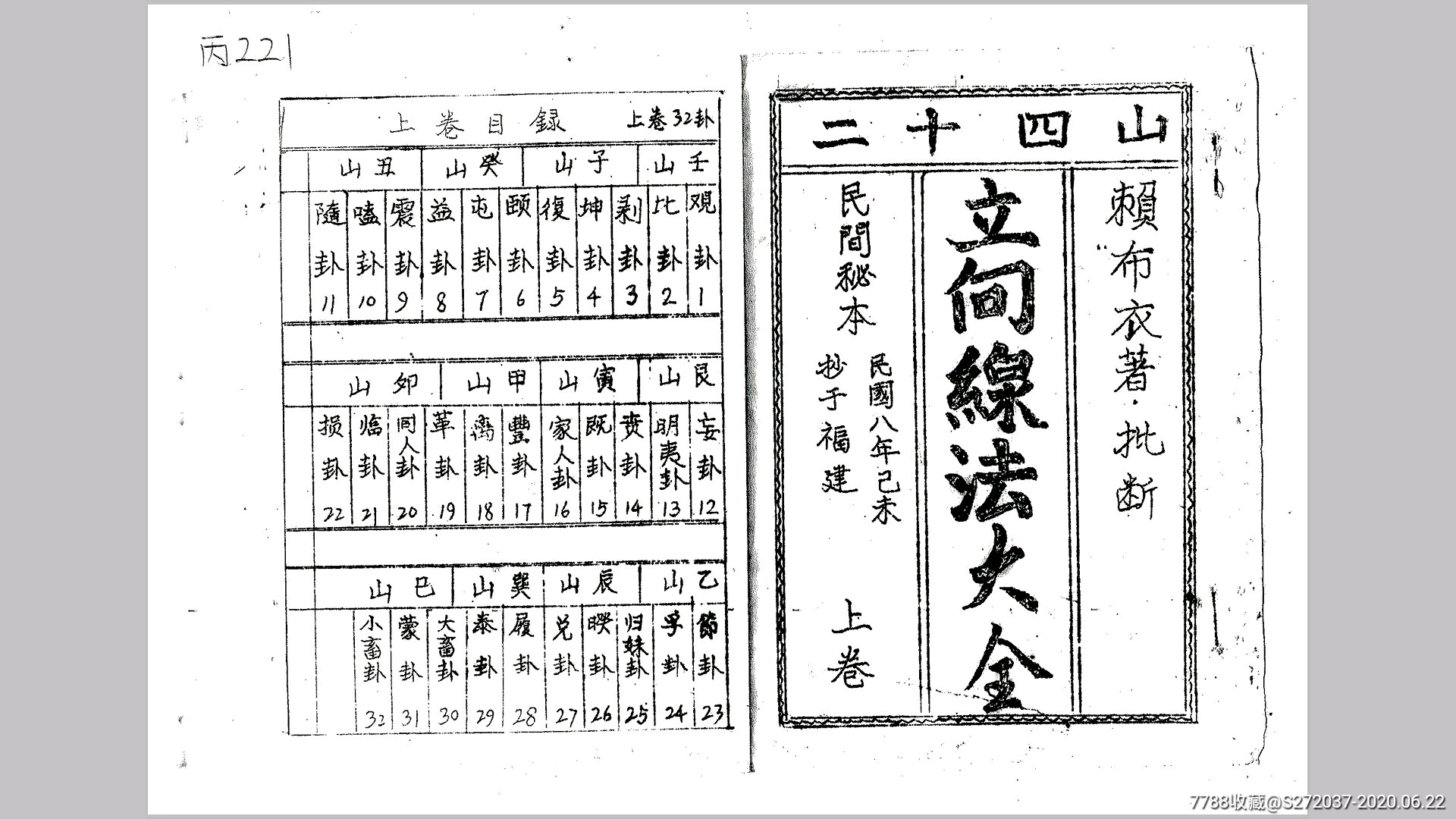 風水術數類書籍賴布衣立向線法大全共34頁雙面只售複印本