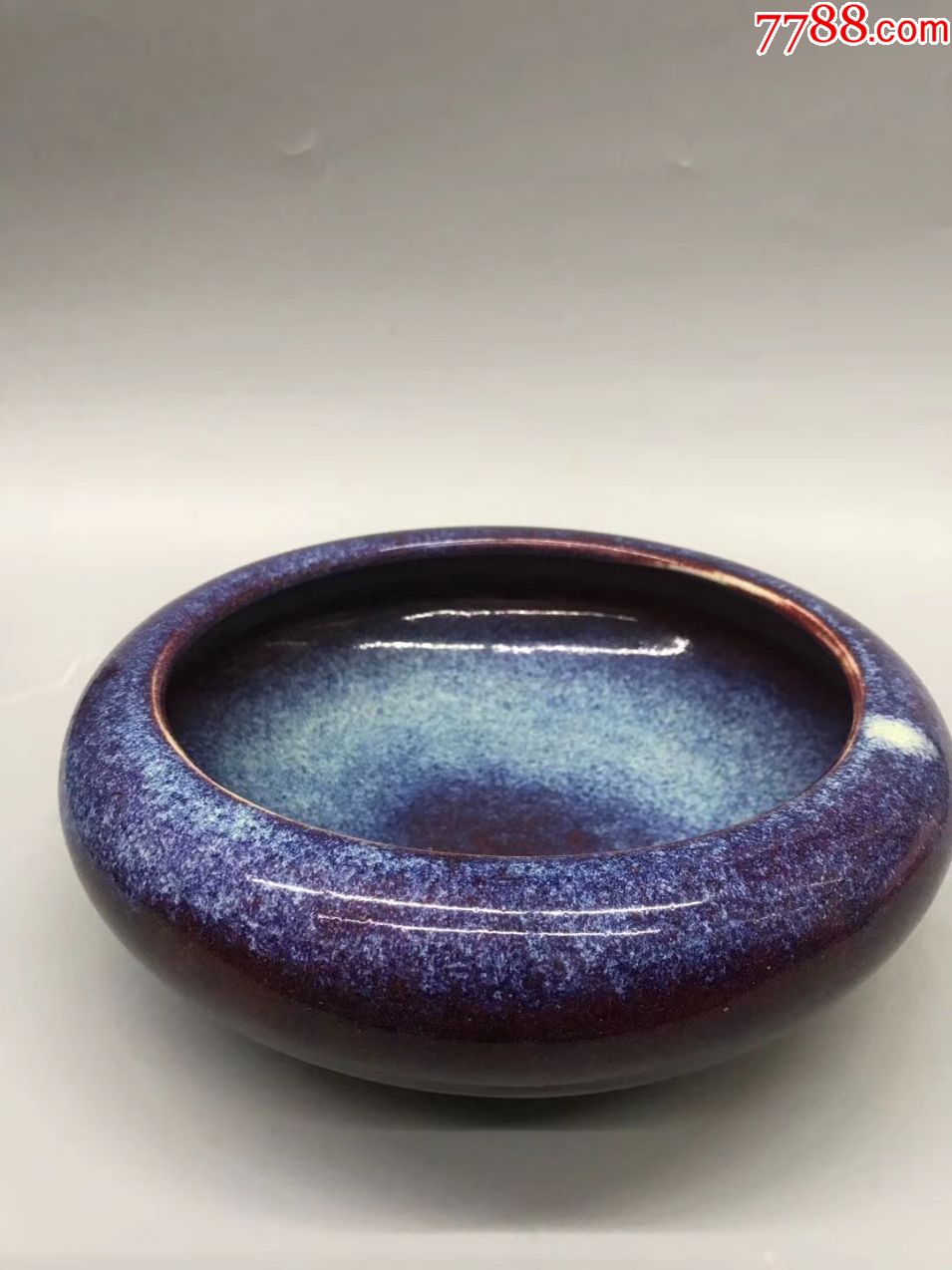 清代钧红窑变釉洗_红釉瓷_第1张_7788瓷器