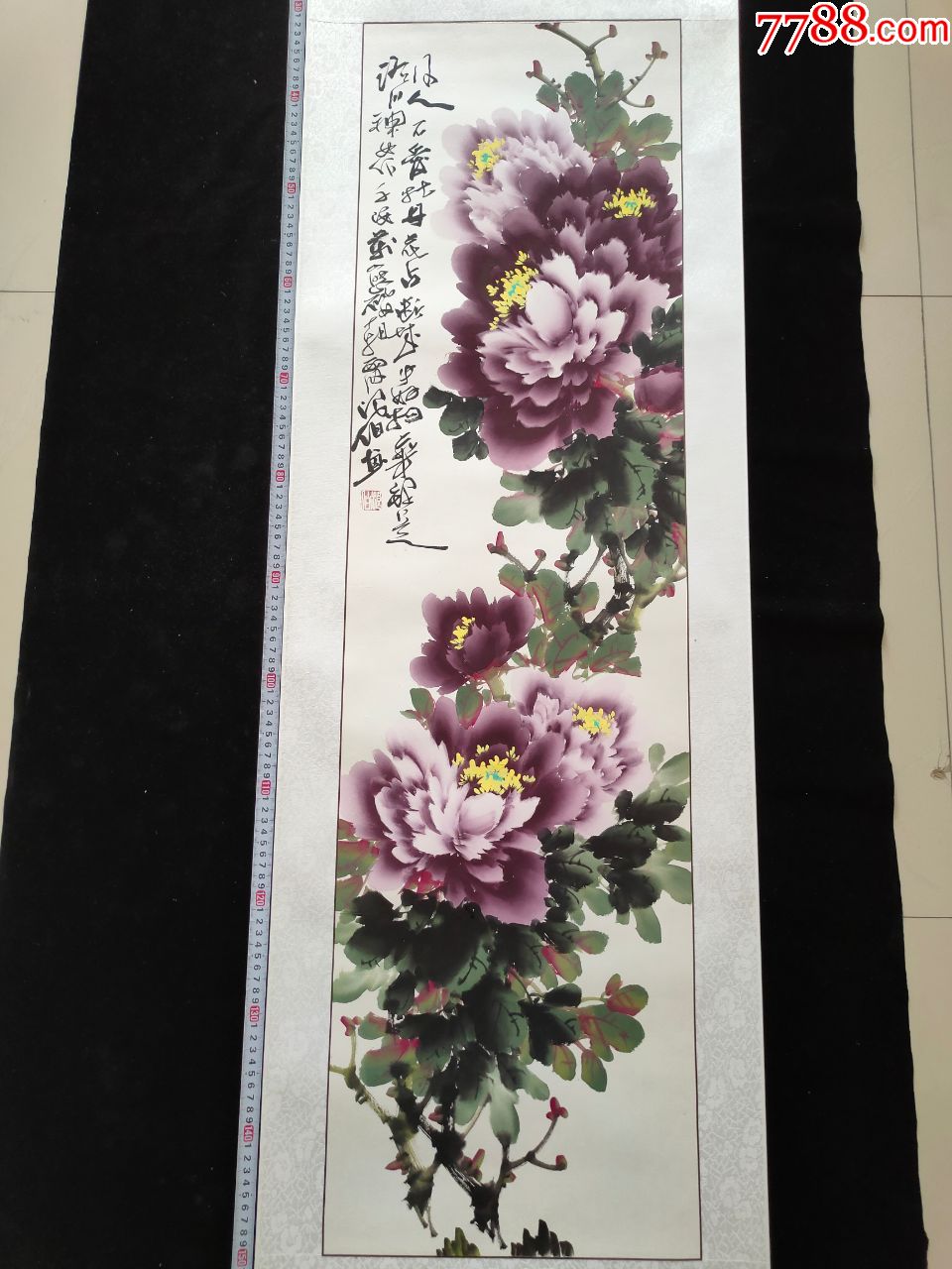 中国国画画家协会理事,中国牡丹画画院名誉院长张浪伯手绘真迹【牡丹