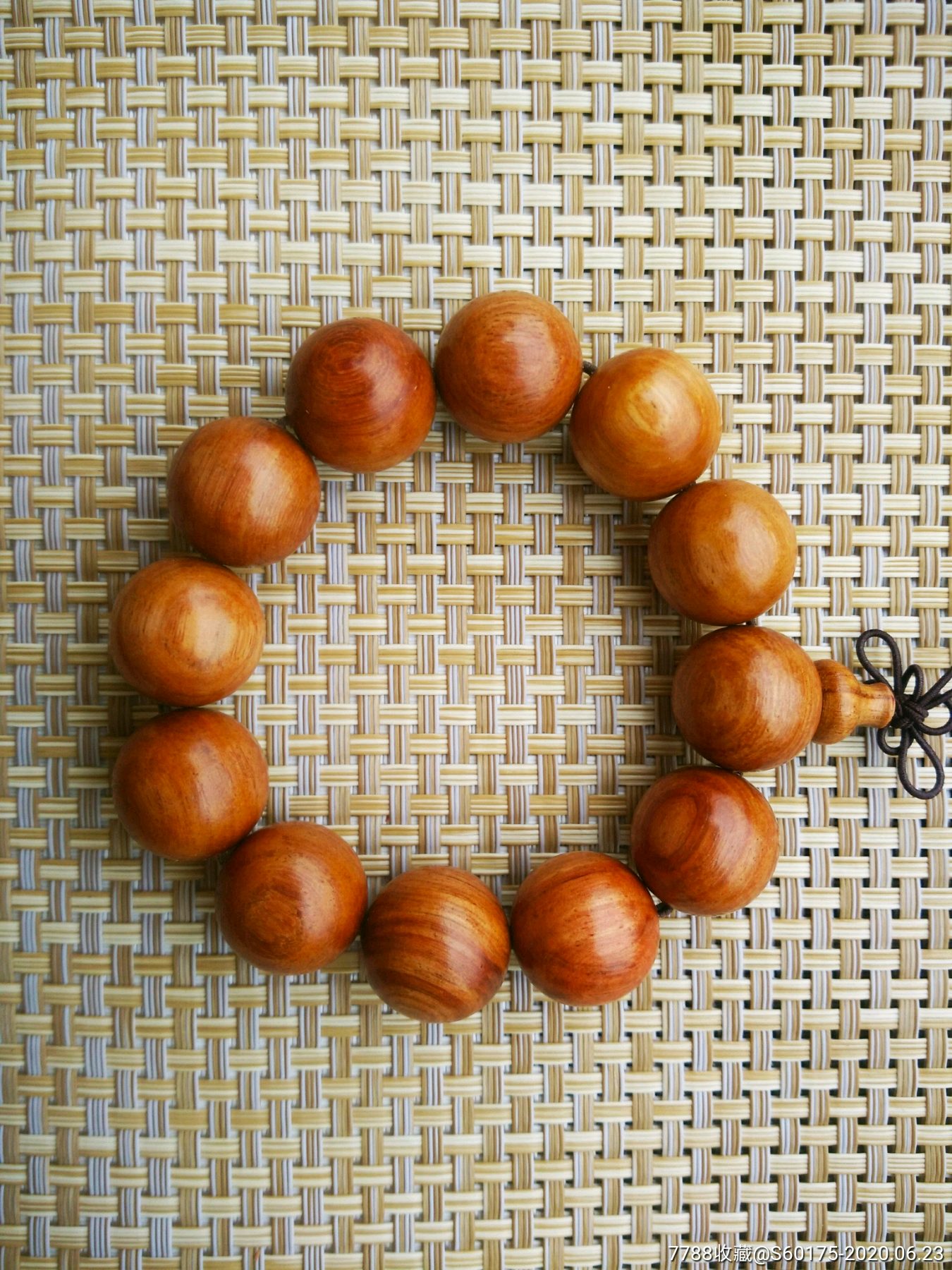 缅甸草花梨20mm佛珠木手串