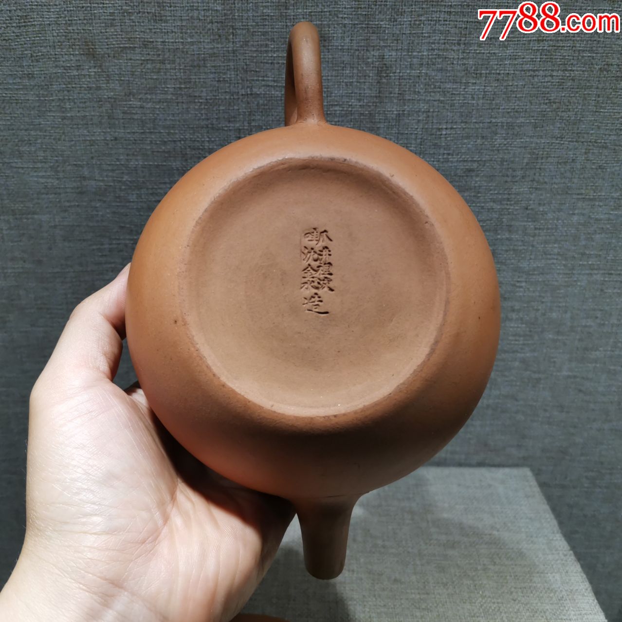 老茶壶收藏清代民俗老物件爪哇井里汶沈金水造款紫砂壶纯手工真品