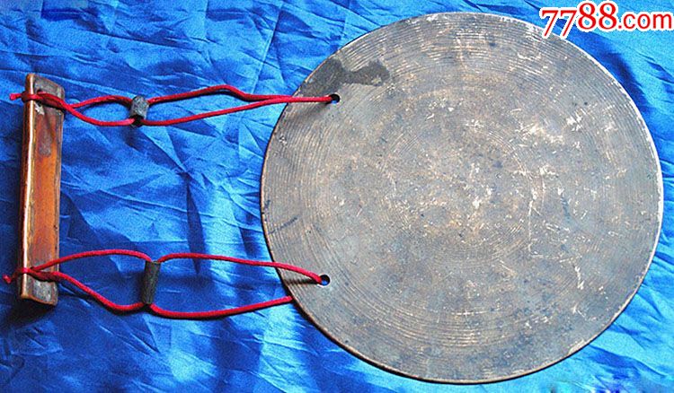 民国板锣卦锣古董老铜锣目害子蒜命锣纯铜响锣古铜