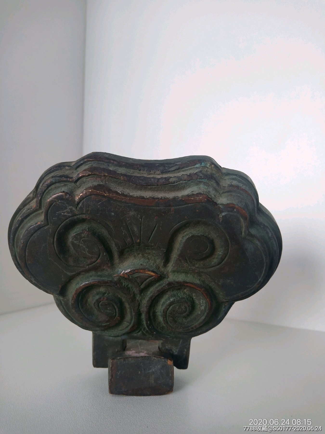 清代灵芝纹匾托或民国铜匾托保真_木牌匾/对联_杂七杂八杂货店【7788