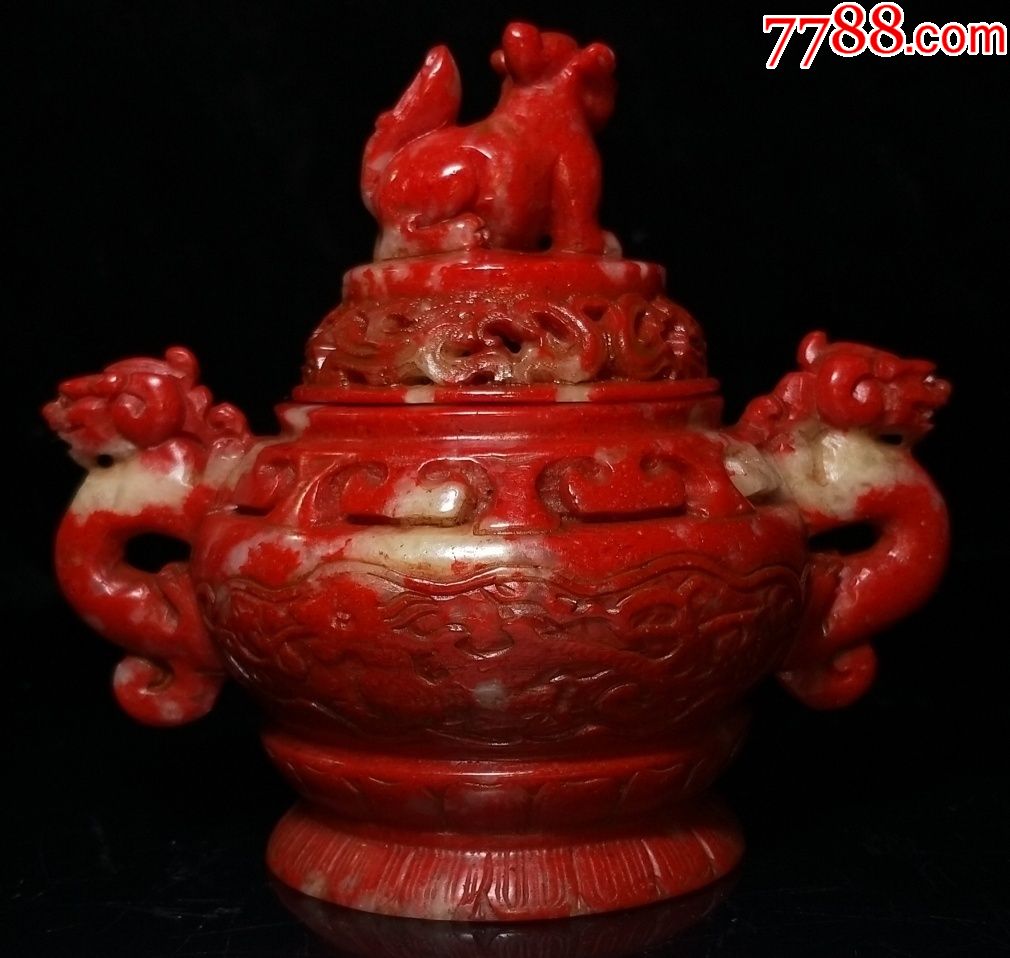 珍藏鸡血石香炉
