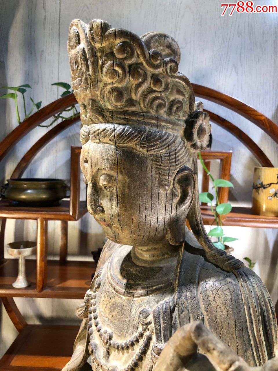 宋代楠木观音像一尊大尺寸-木佛像/人像-7788收藏