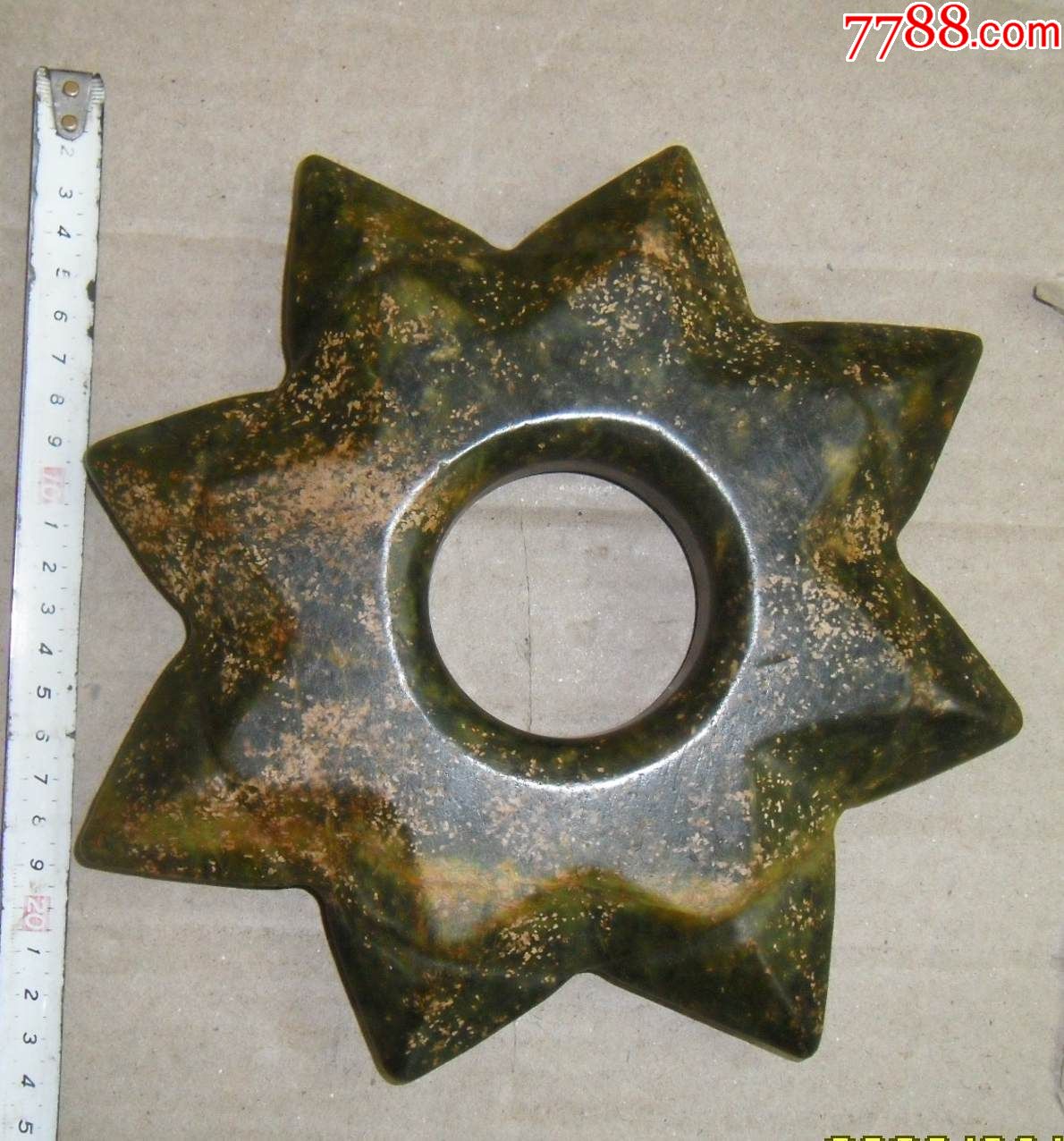 八角轮玉轮老玉高古玉器红山文化玉器红山玉器老玉器