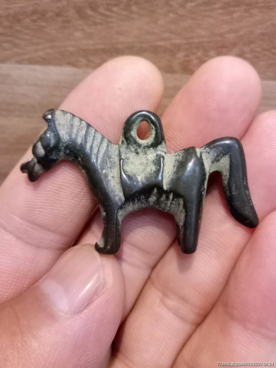 清代小铜马挂件