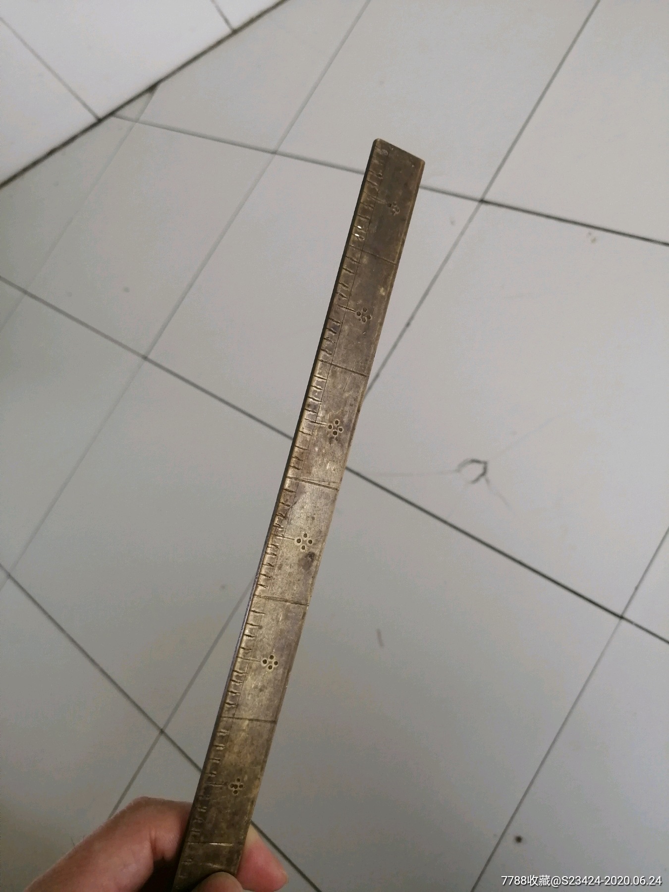 手工制作民国老铜尺