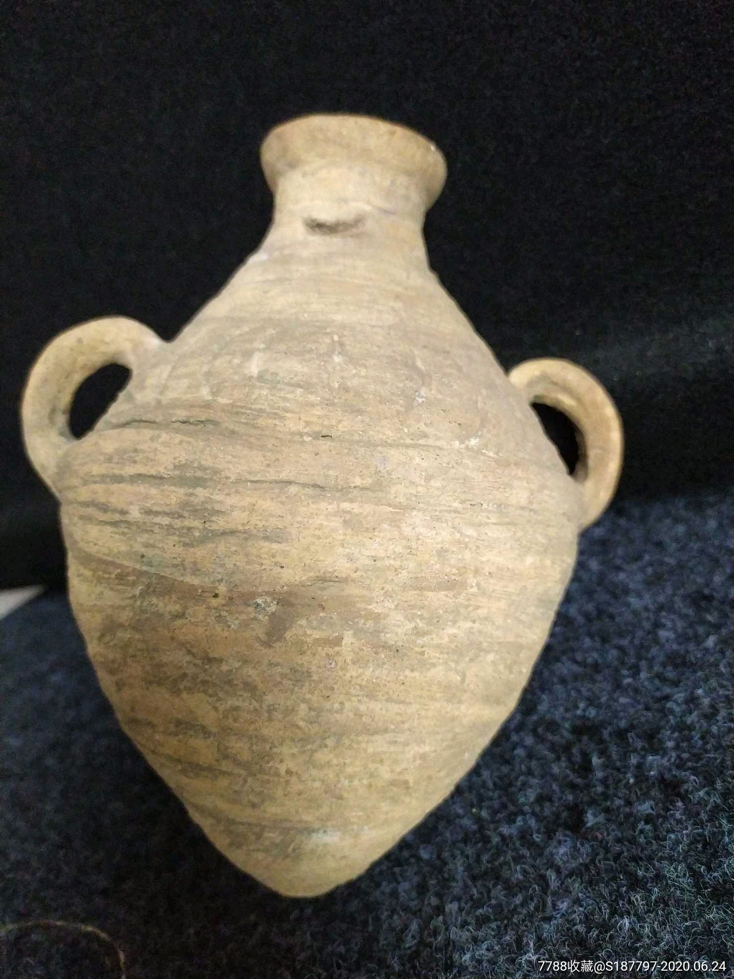 石器时代双耳陶罐陶罐