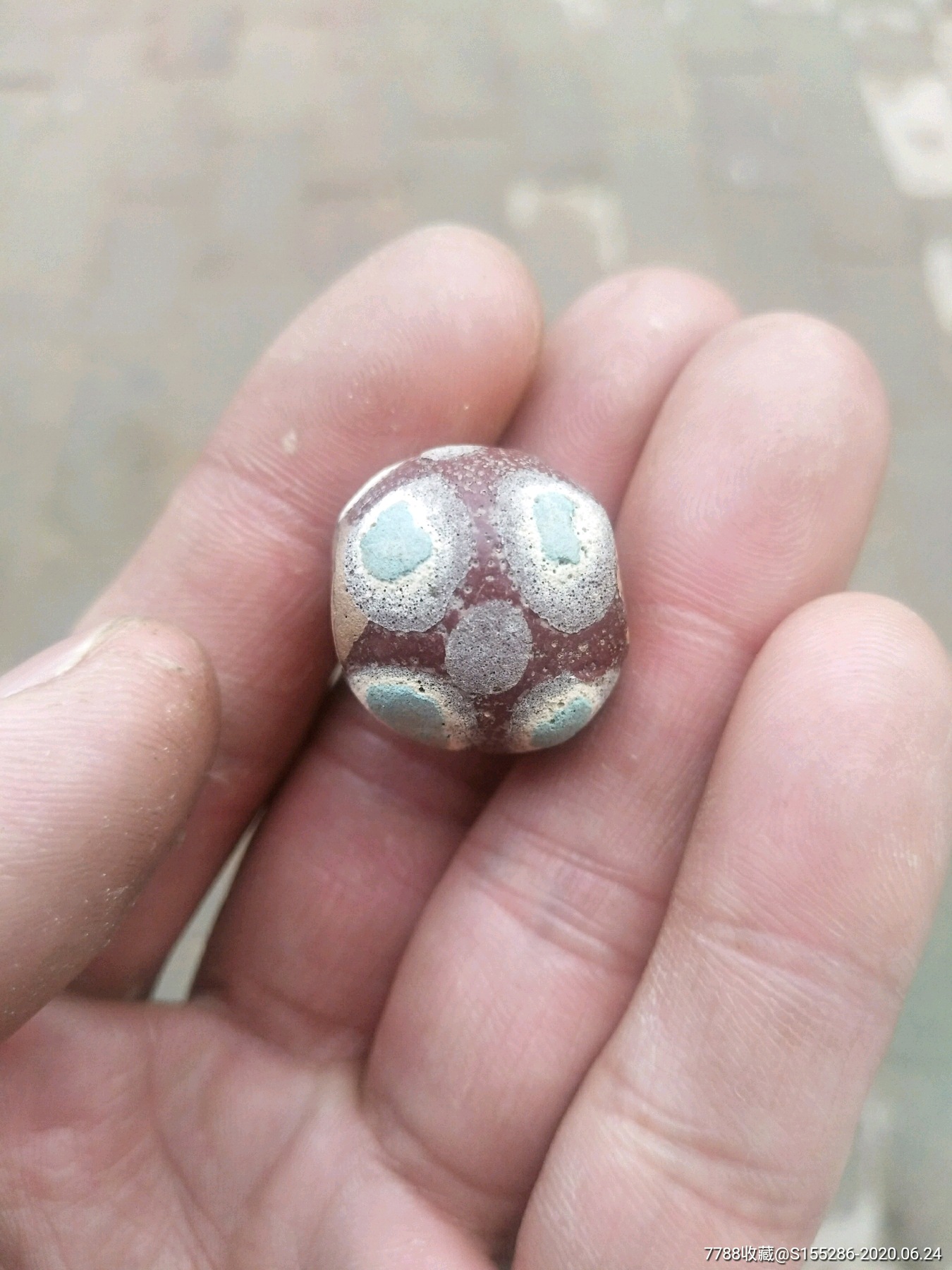 大号战汉蜻蜓眼珠子,品相完整,直径大_价格1000元