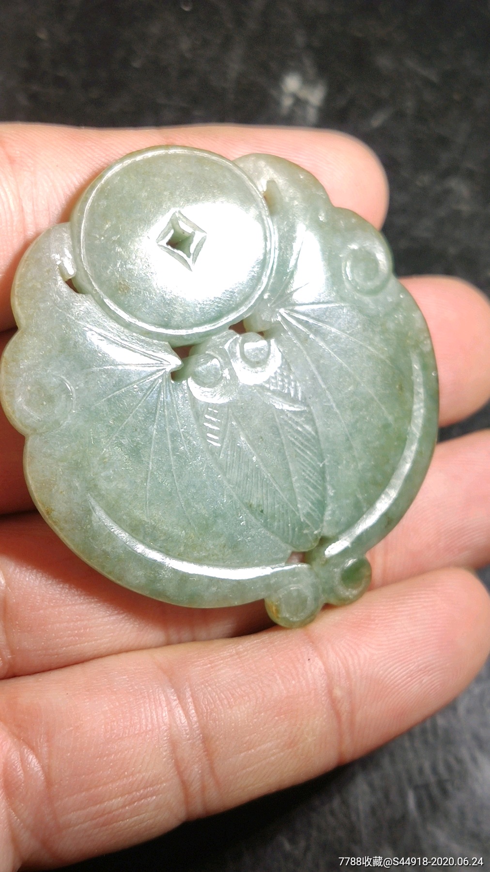 清代翡翠福在眼前挂件(一口价)