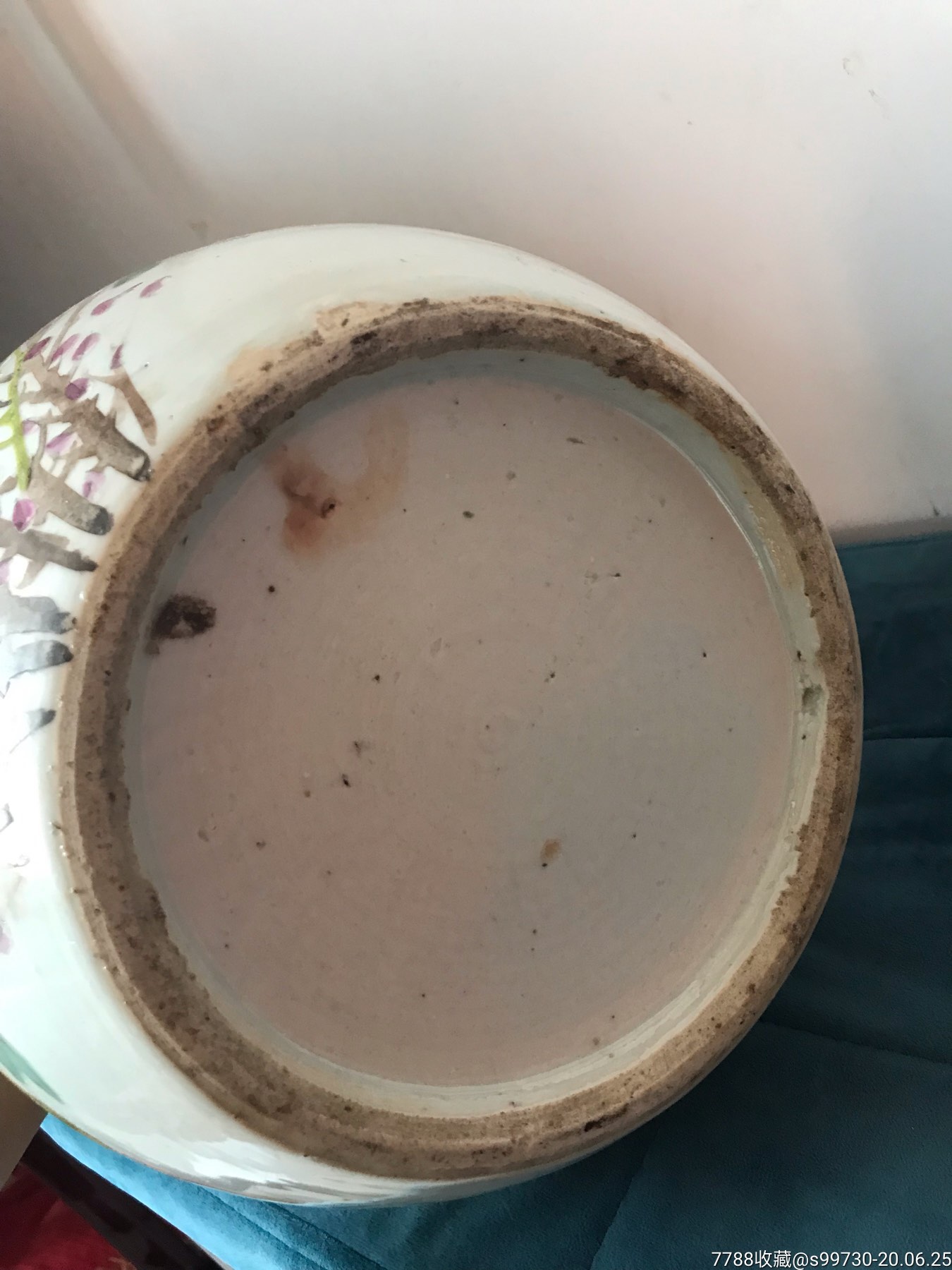 王和太粉彩富贵牡丹花鸟西瓜罐