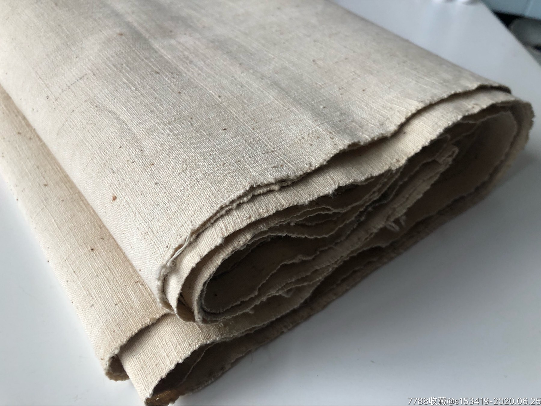 五六十年代手工粗布一匹包老包邮两段加一起一共10米左右宽42厘米左右