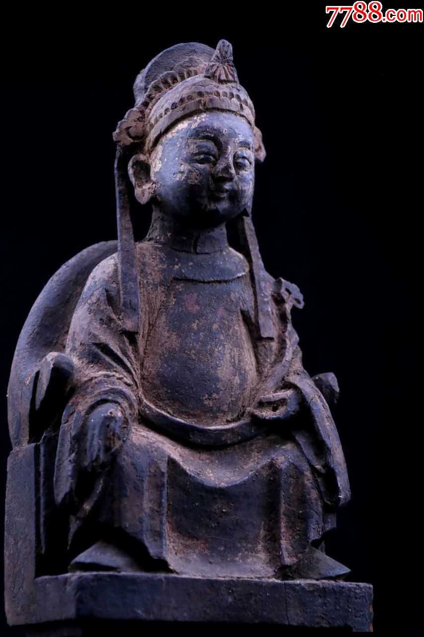 清代木雕佛像如意文昌帝君造像