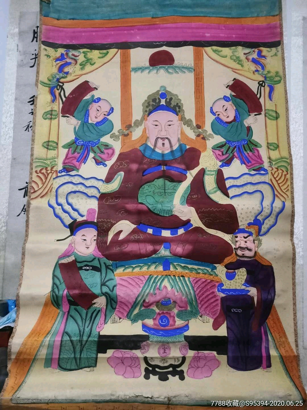 招财童子利市仙官来大幅财神年画170102cm