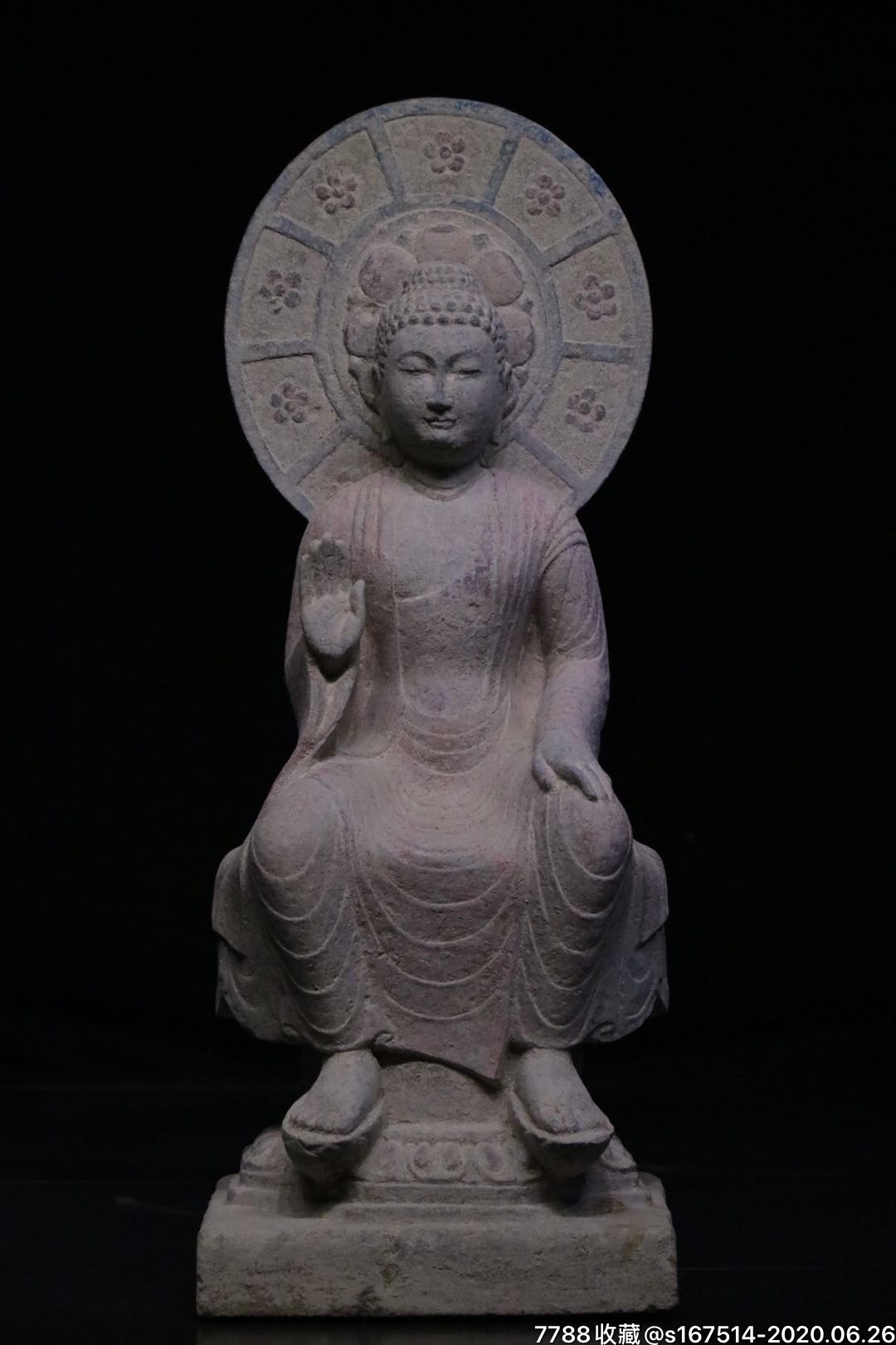 青州坐佛佛祖像尺寸;高80//30见方//青州石尊佛宝相饱满圆润神态自若