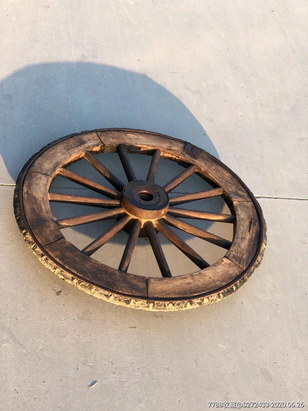 榆木独轮小车轱辘,独特魅力,做工精致,复古,装修,影视道具佳品,尺寸见