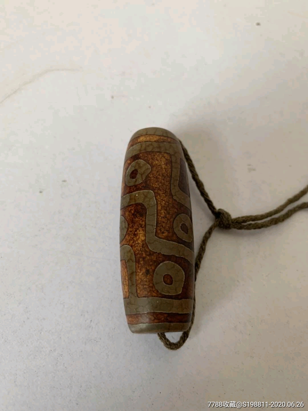 旧藏清代九眼天珠,包浆浑厚,品相完好