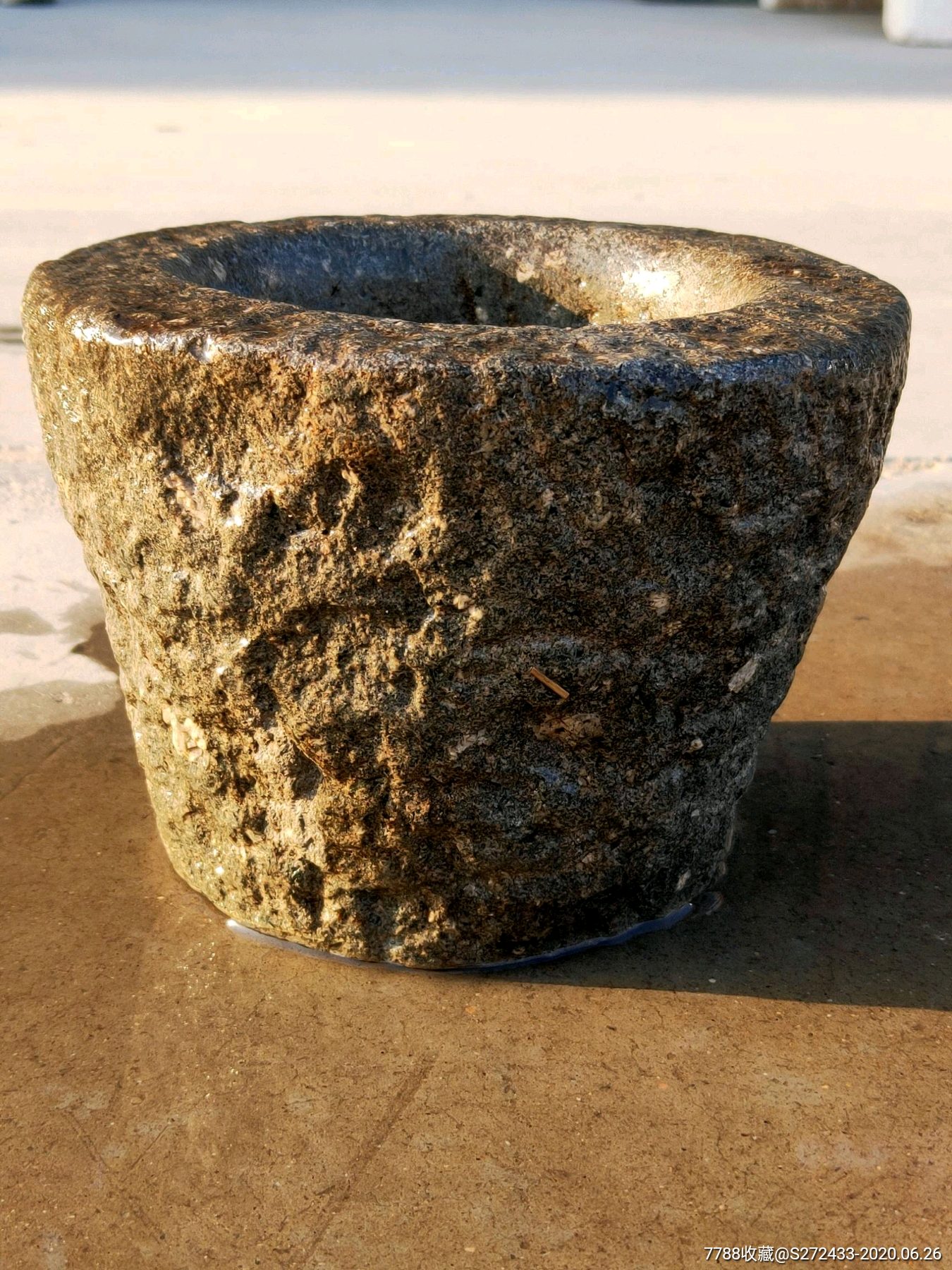 老青石小石盆通精体美大气器型优美神有韵包浆浓自郁然保