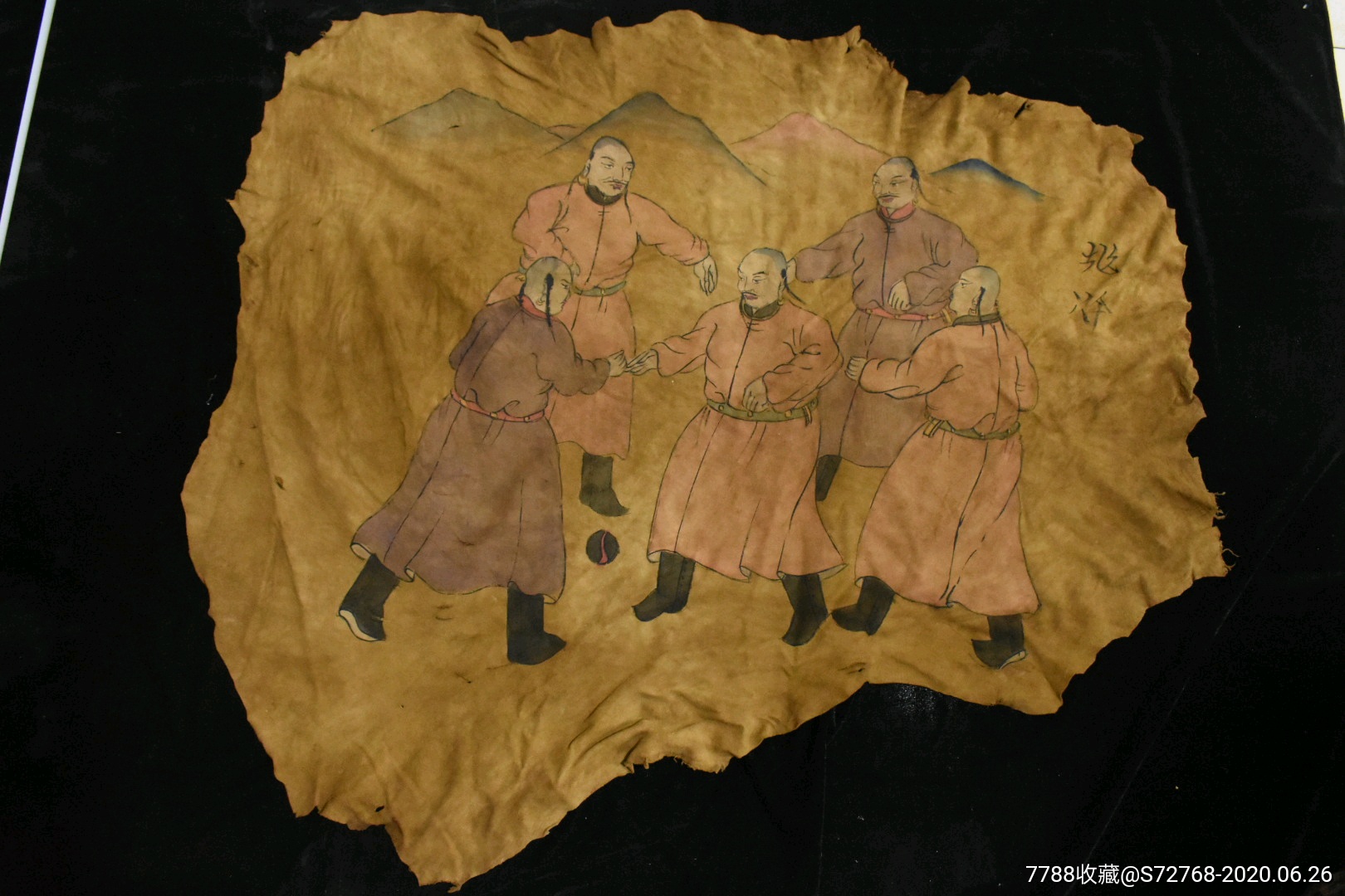 古时期羊皮人物画稀少独特