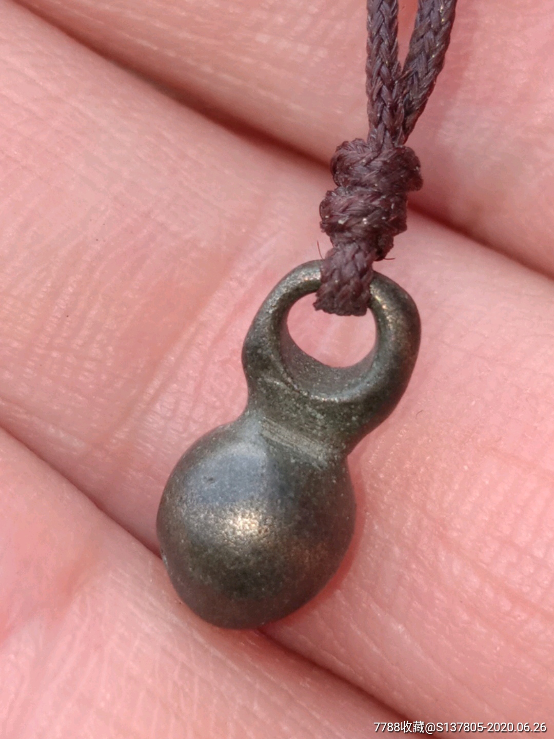 辽代青铜吊坠青铜扣辽金宋青铜吊坠鸡心坠