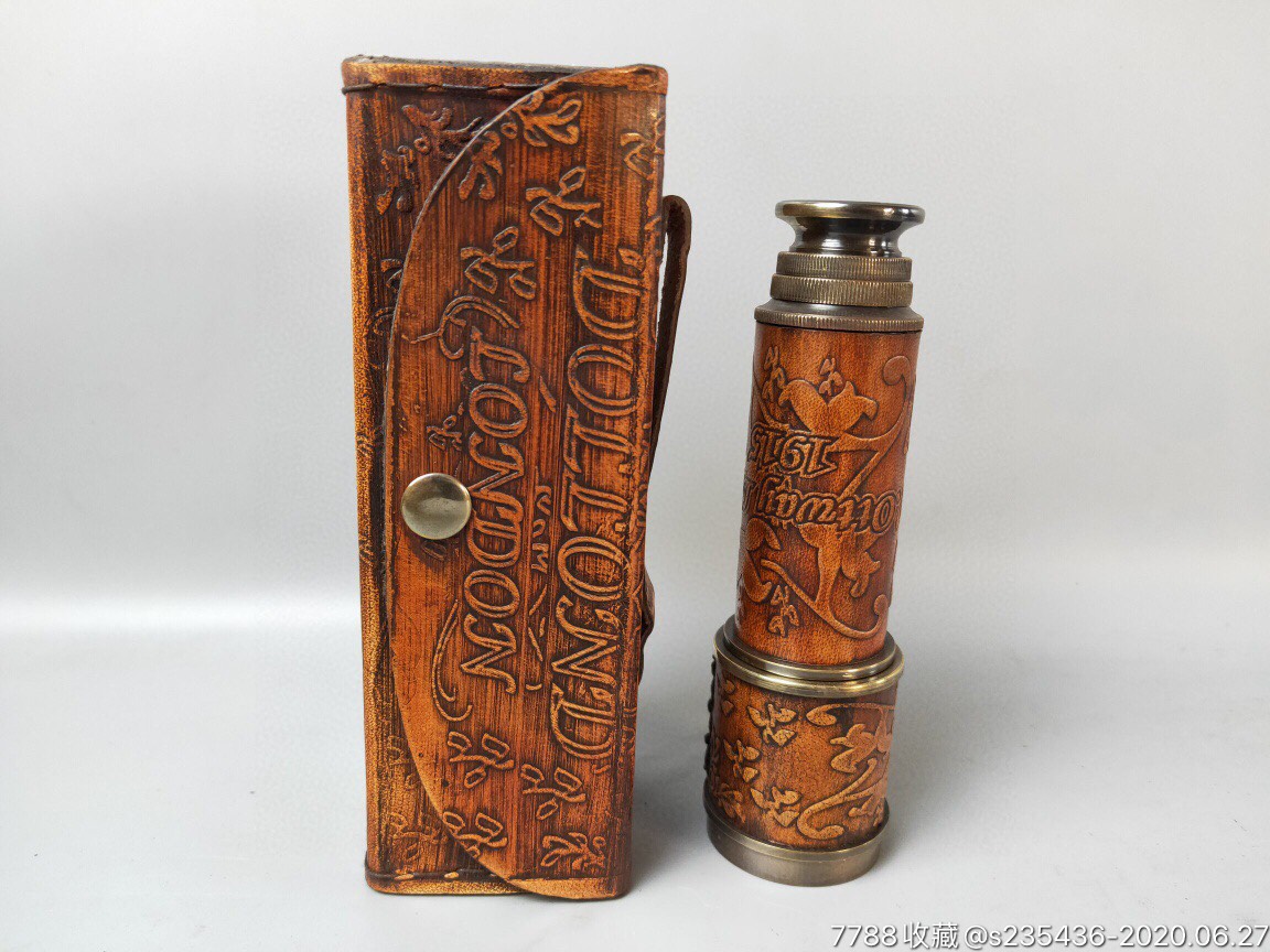 海外回流远洋单筒望远镜皮克一流,水晶镜片完好