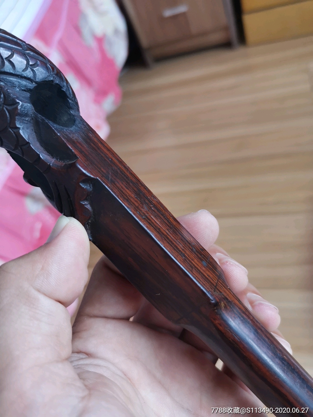 黄花梨龙头二胡杆儿