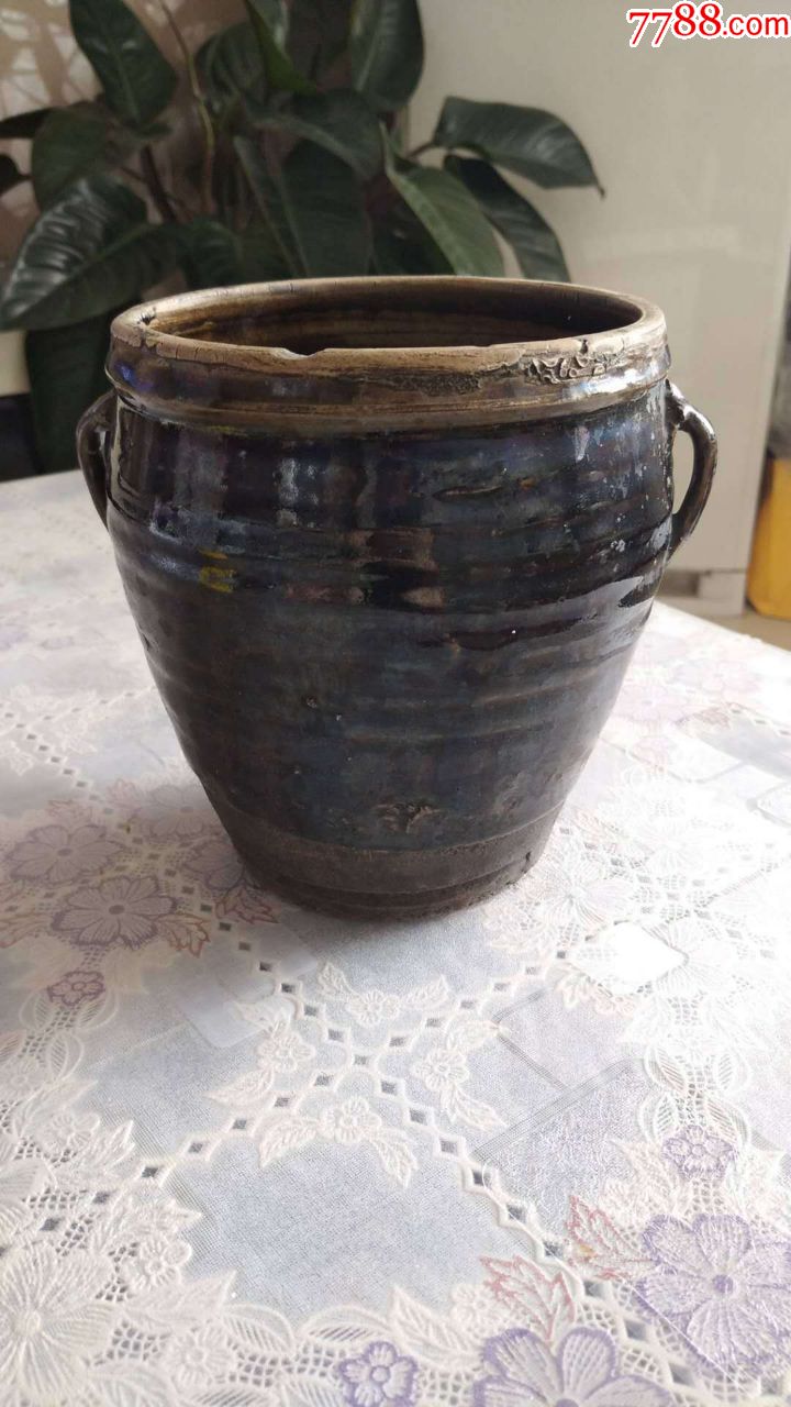 大同窑双耳黑釉小罐