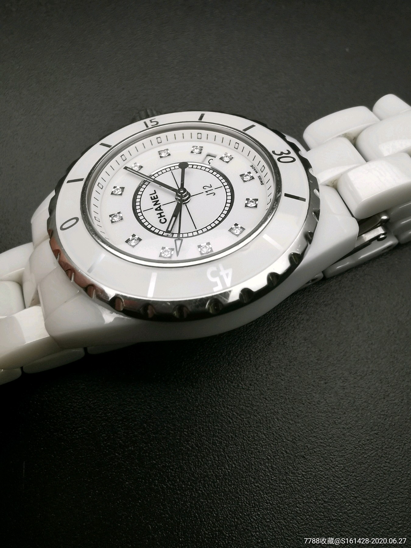 奢侈品牌chanel香奈儿石英女表h0968白陶瓷款